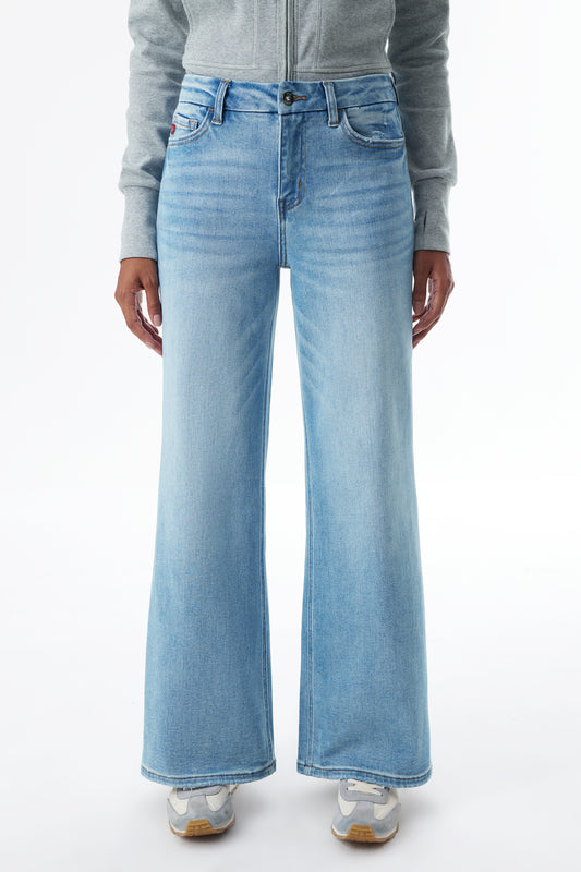 MID HIGH RISE FLARED WIDE LEG ANKLE JEANS ESFW630816