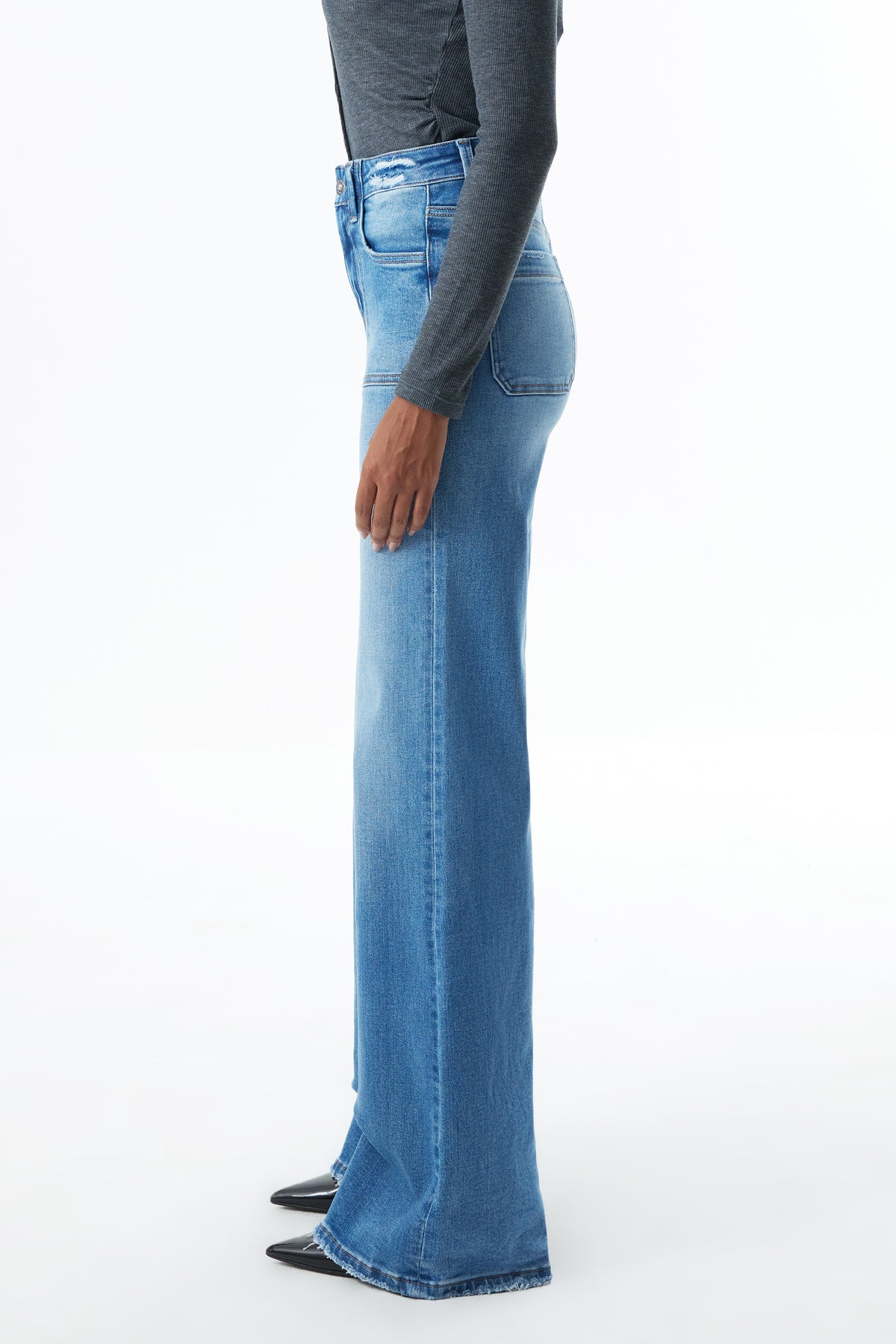 Super High Rise Flared Wide Leg Tall Jeans ESFW630817