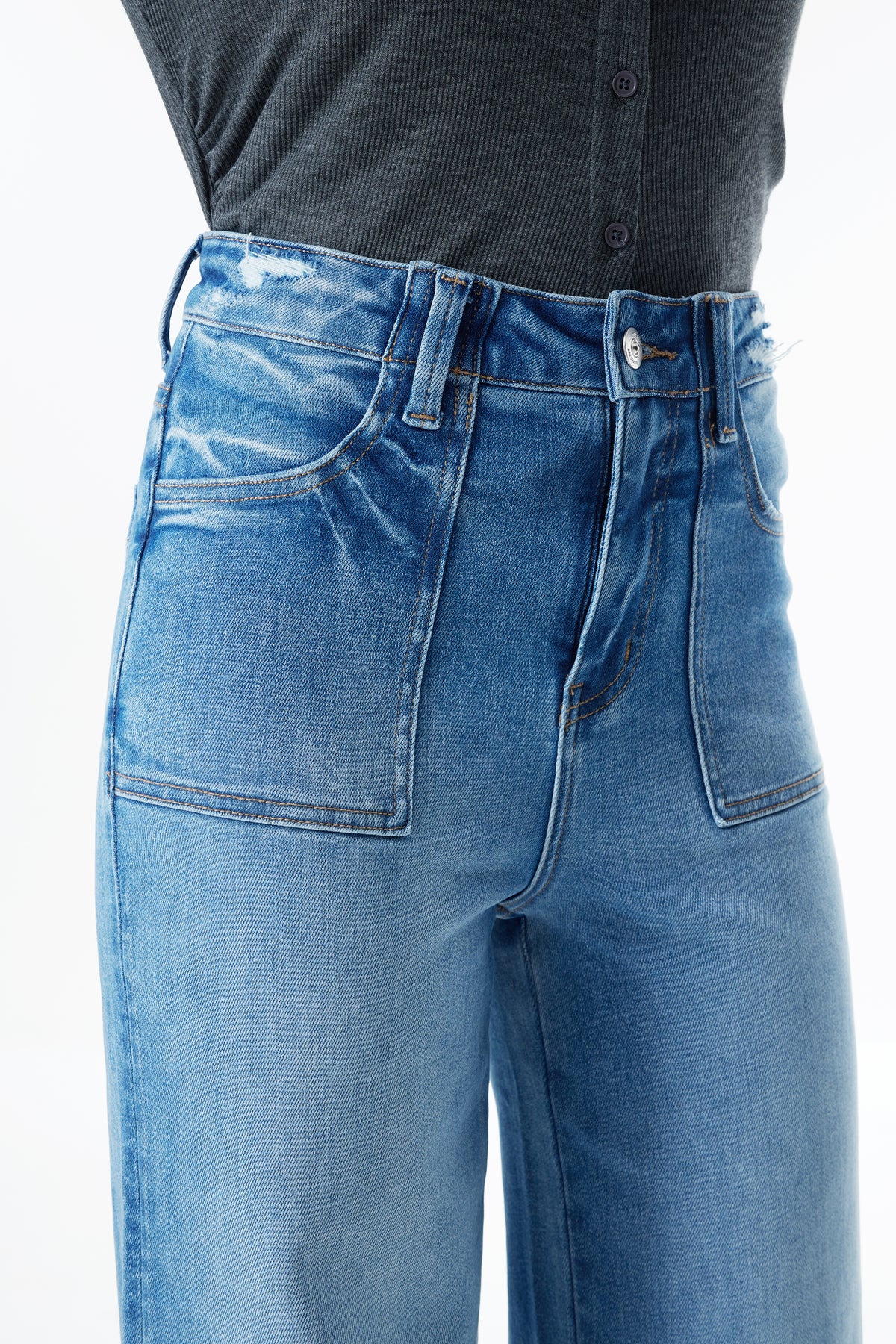 Super High Rise Flared Wide Leg Tall Jeans ESFW630817