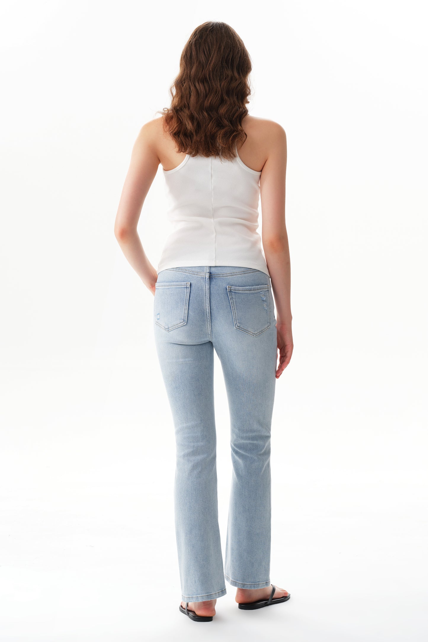 High Rise Bootcut Denim Jeans OSF1143EC