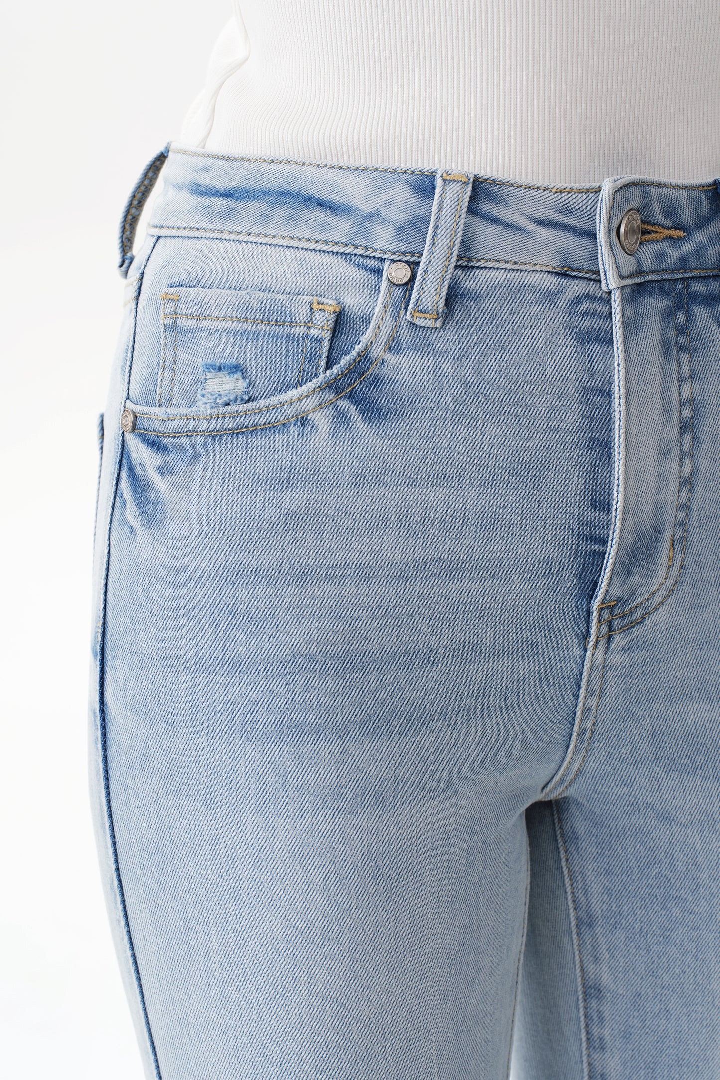 High Rise Bootcut Denim Jeans OSF1143EC