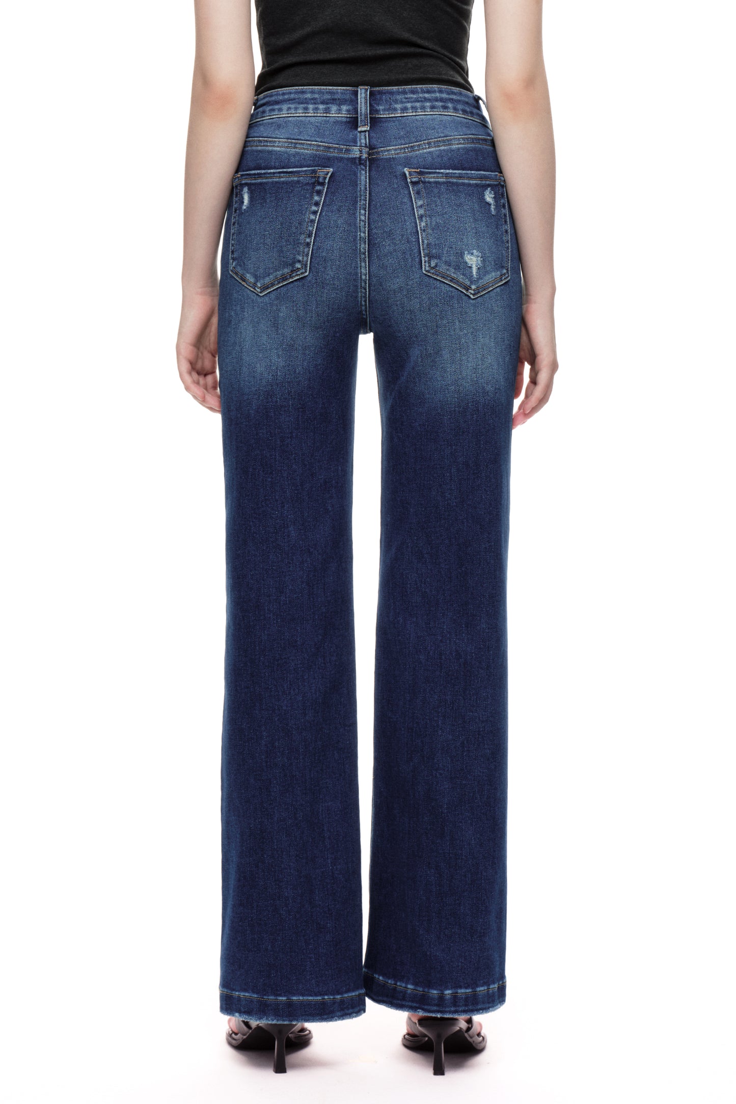 High Rise Relaxed Wide Leg Denim Jeans OSF1146EC