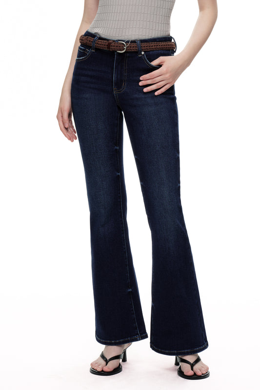 Flattering High Rise Flare Denim Jeans OSF1148EC