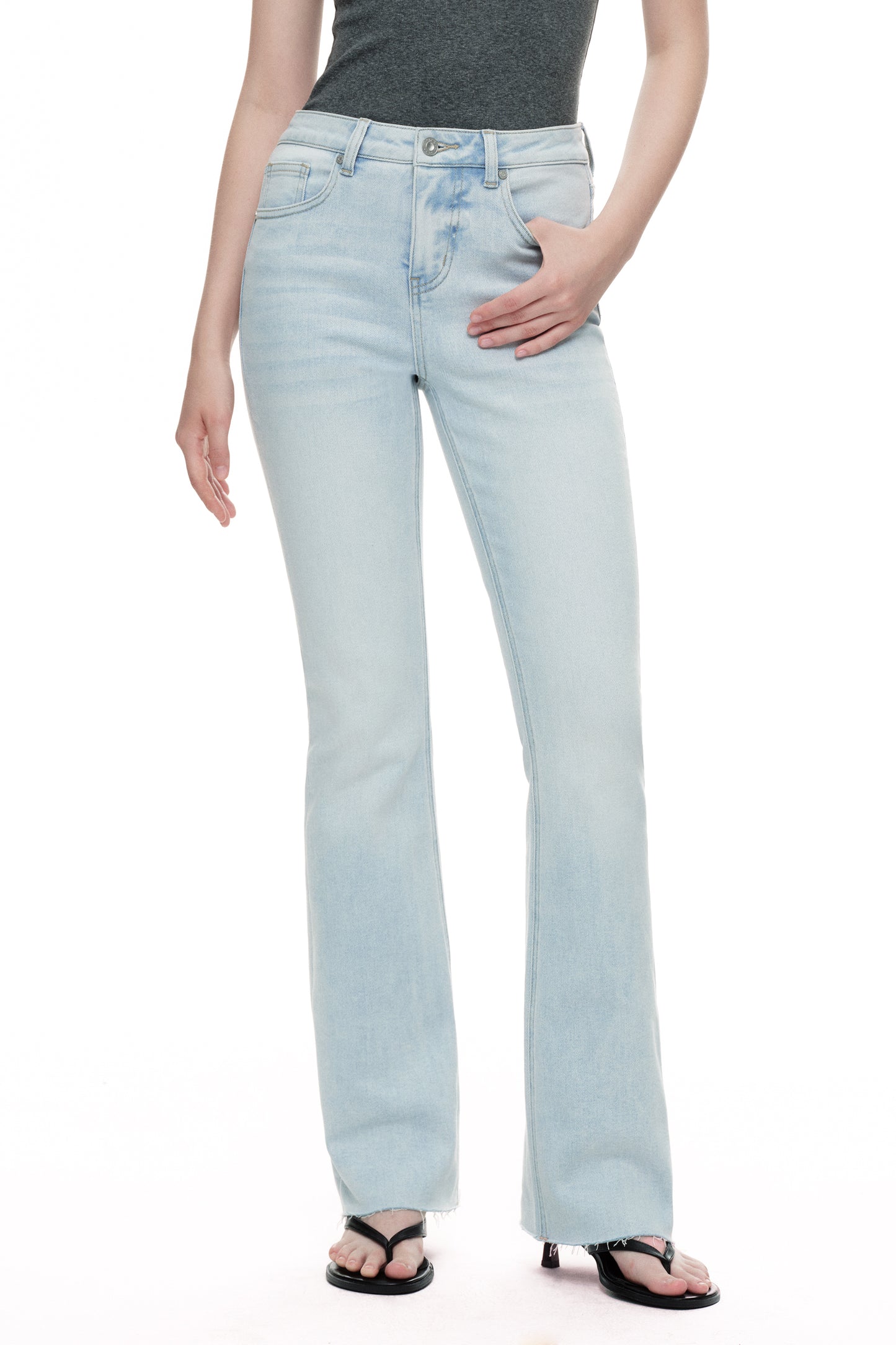High Rise Bootcut Denim Jeans OSF1149
