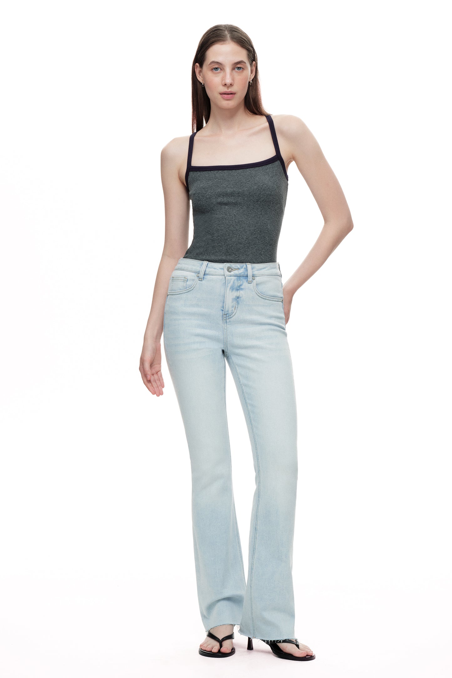 High Rise Bootcut Denim Jeans OSF1149
