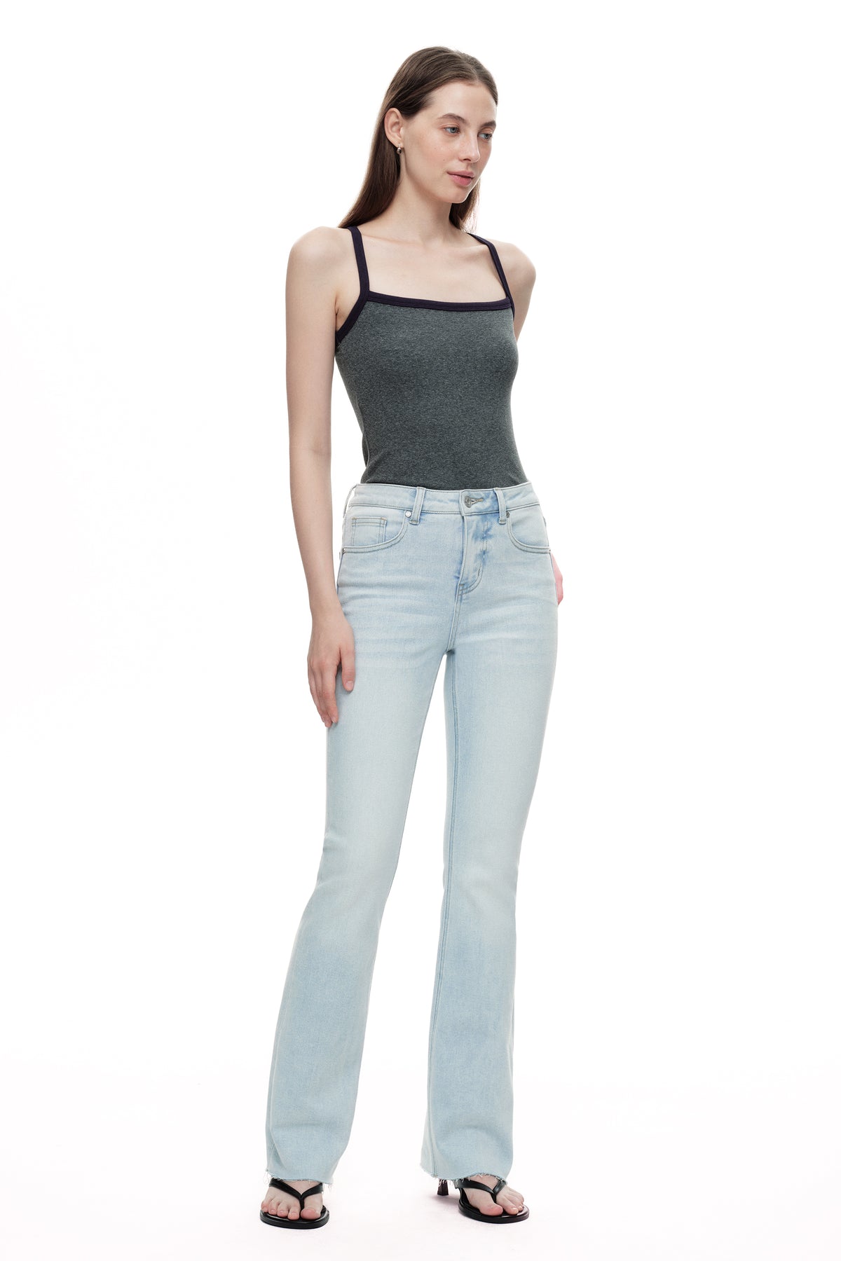 High Rise Bootcut Denim Jeans OSF1149