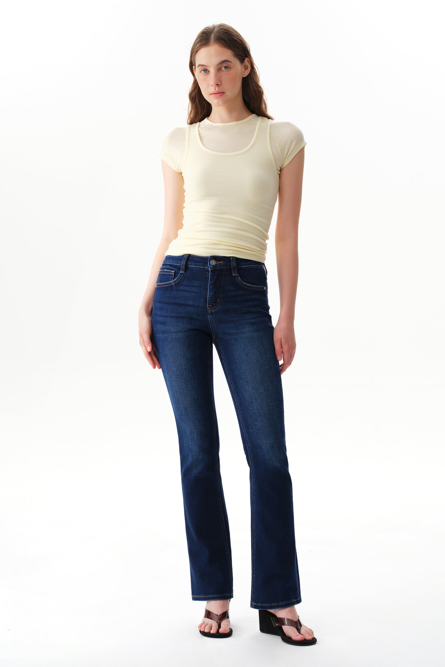 Mid Rise Bootcut Denim Jeans OSF1150