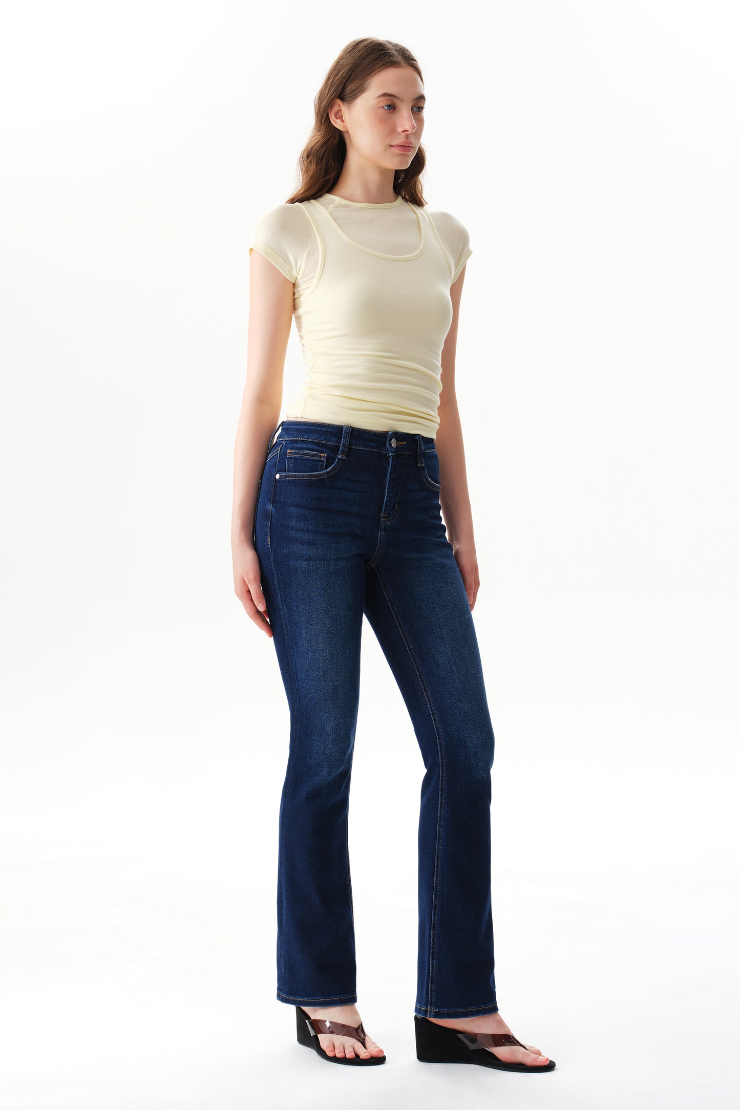 Mid Rise Bootcut Denim Jeans OSF1150