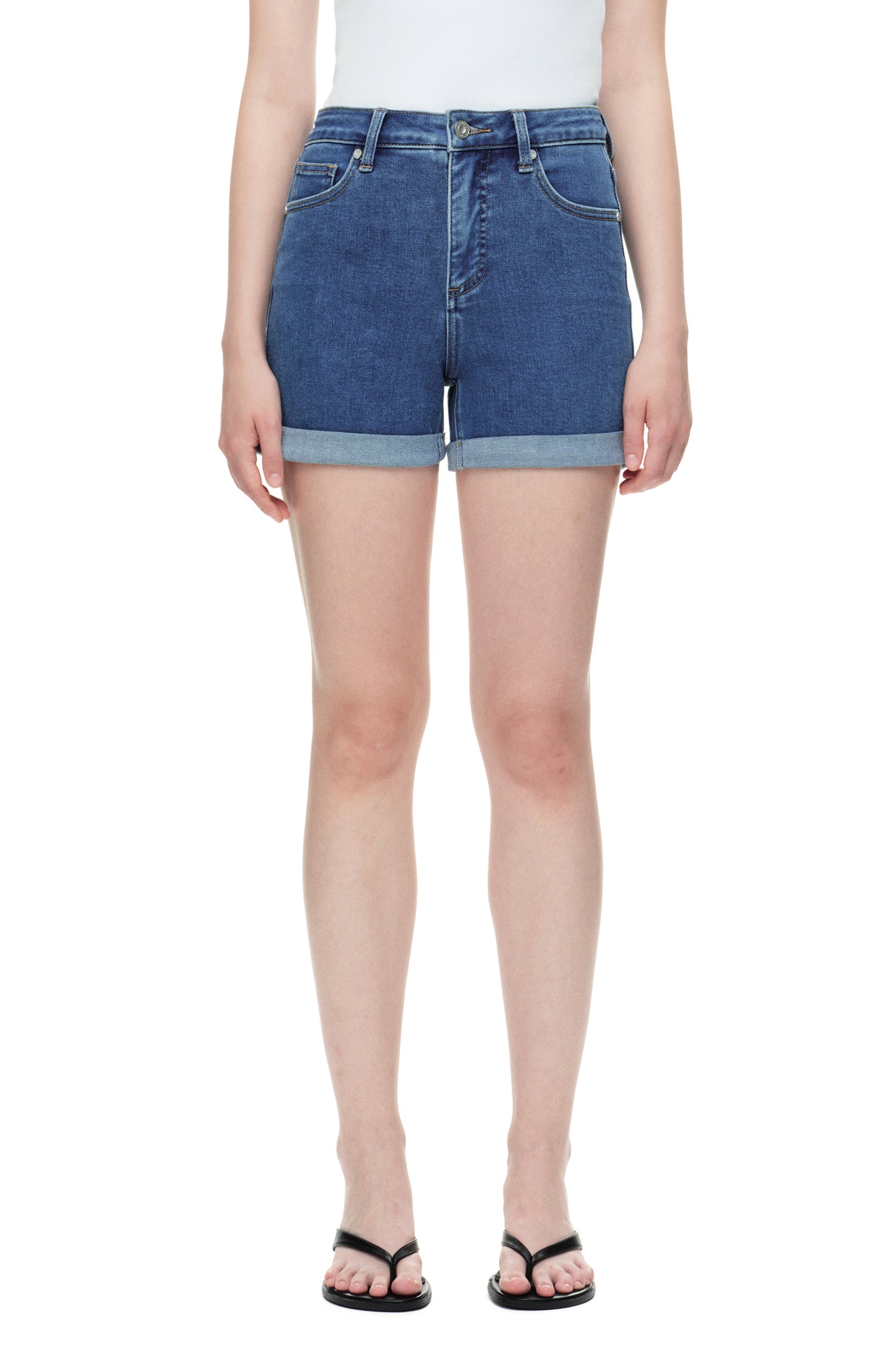High Rise Denim Shorts OSH6004