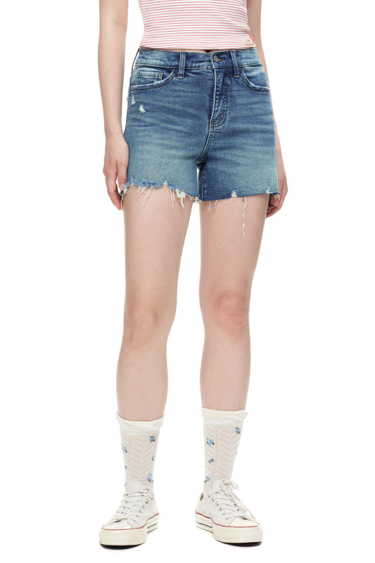 High Rise Denim Shorts OSH6013