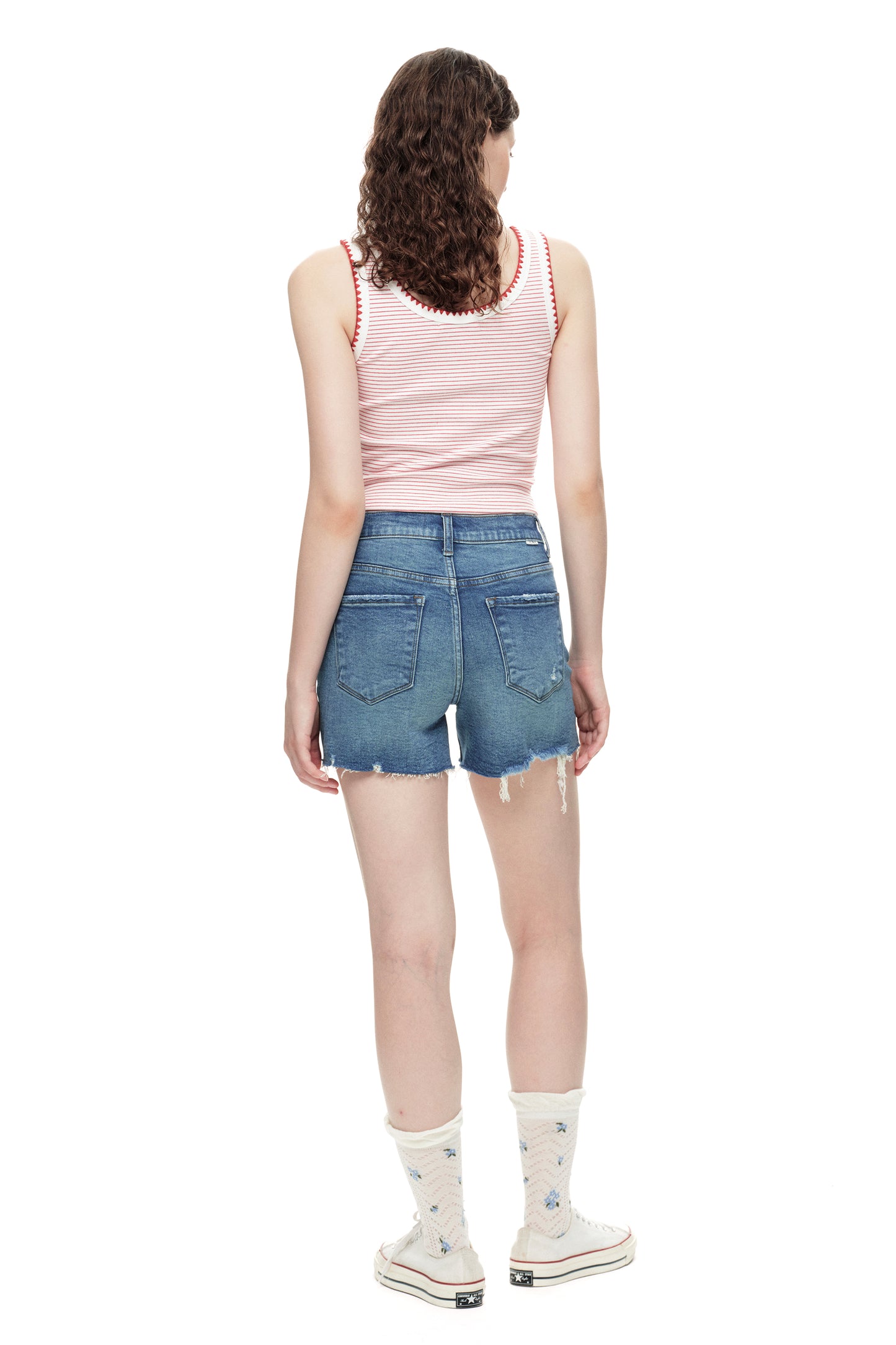 High Rise Denim Shorts OSH6013
