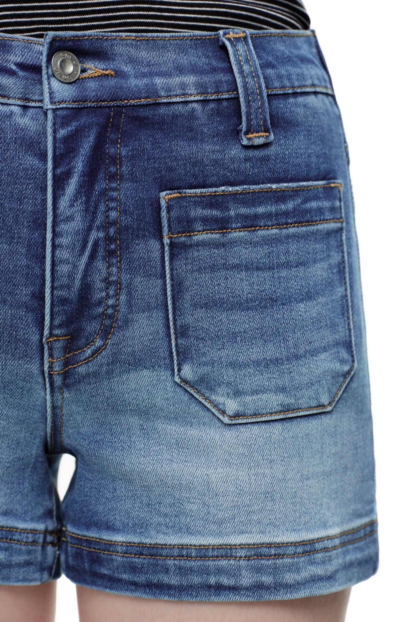 Mid High Rise Denim Shorts OSH6017