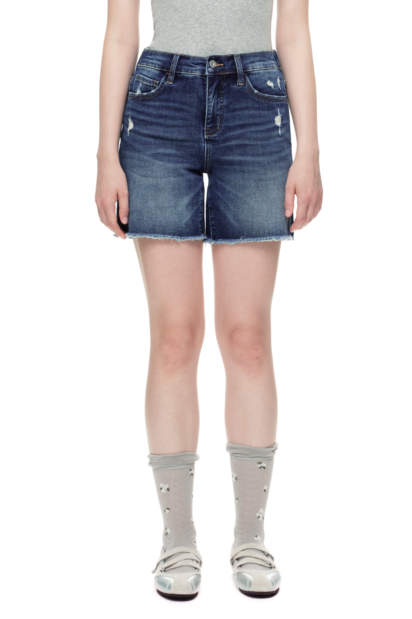 Mid Rise Denim Shorts OSH6019