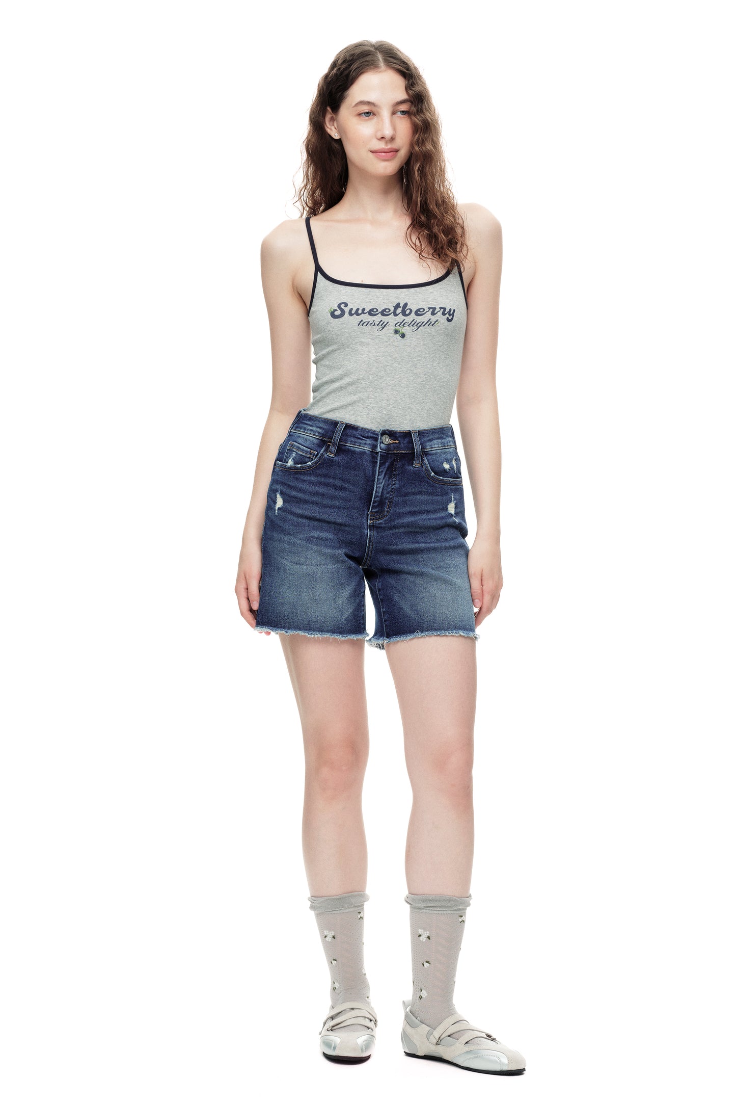 Mid Rise Denim Shorts OSH6019