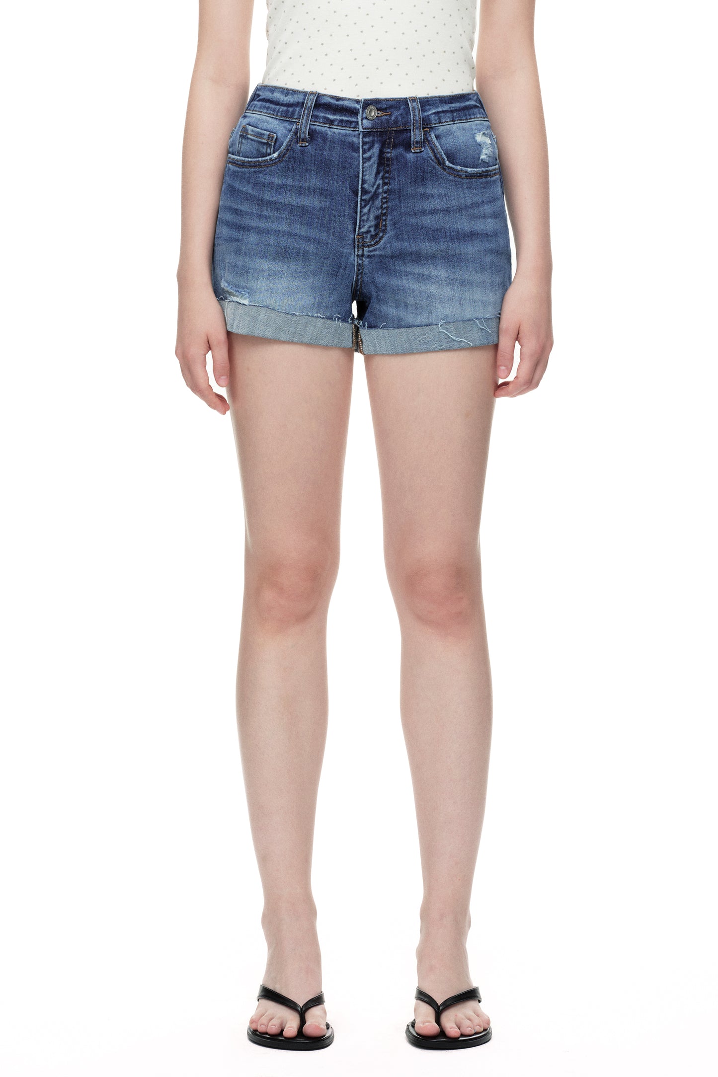 Mid Rise Denim Shorts OSH6020