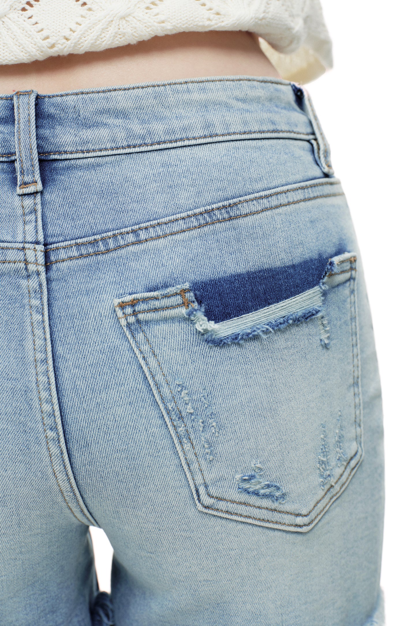 MID RISE DENIM SHORTS OSH6025