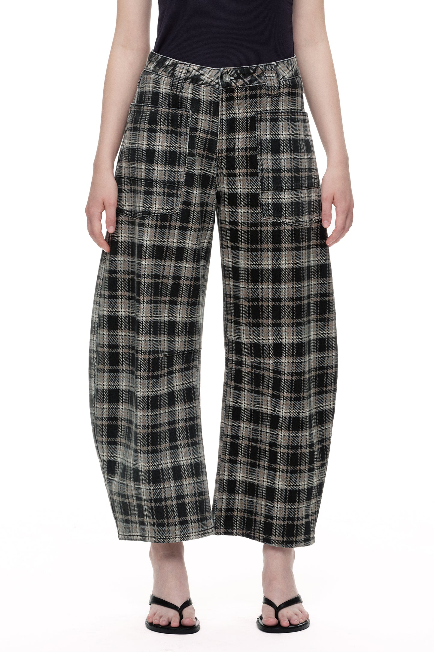 Baggy Bohemia Mid Rise Barrel Print Pants OSOX011