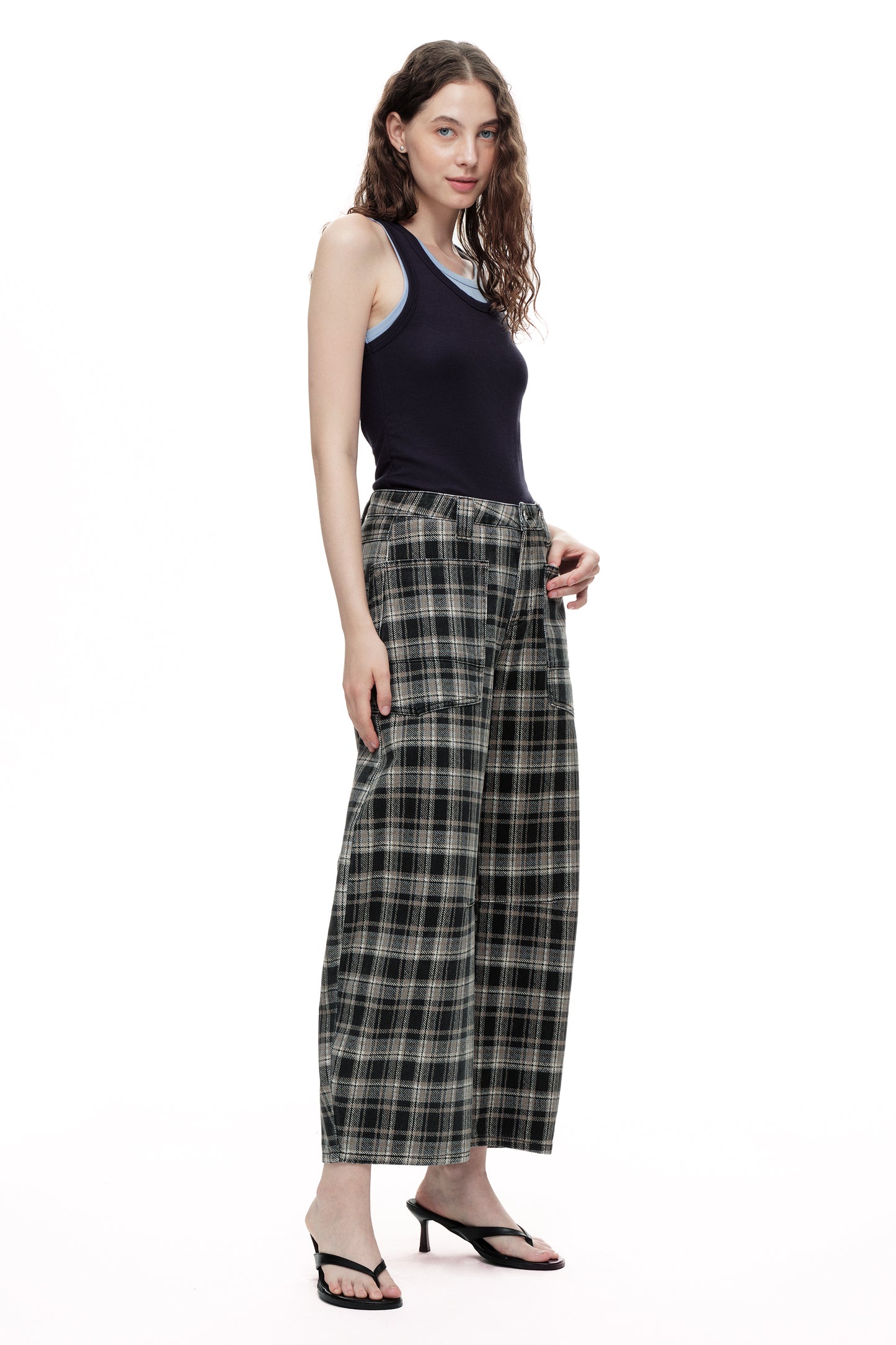 Baggy Bohemia Mid Rise Barrel Print Pants OSOX011