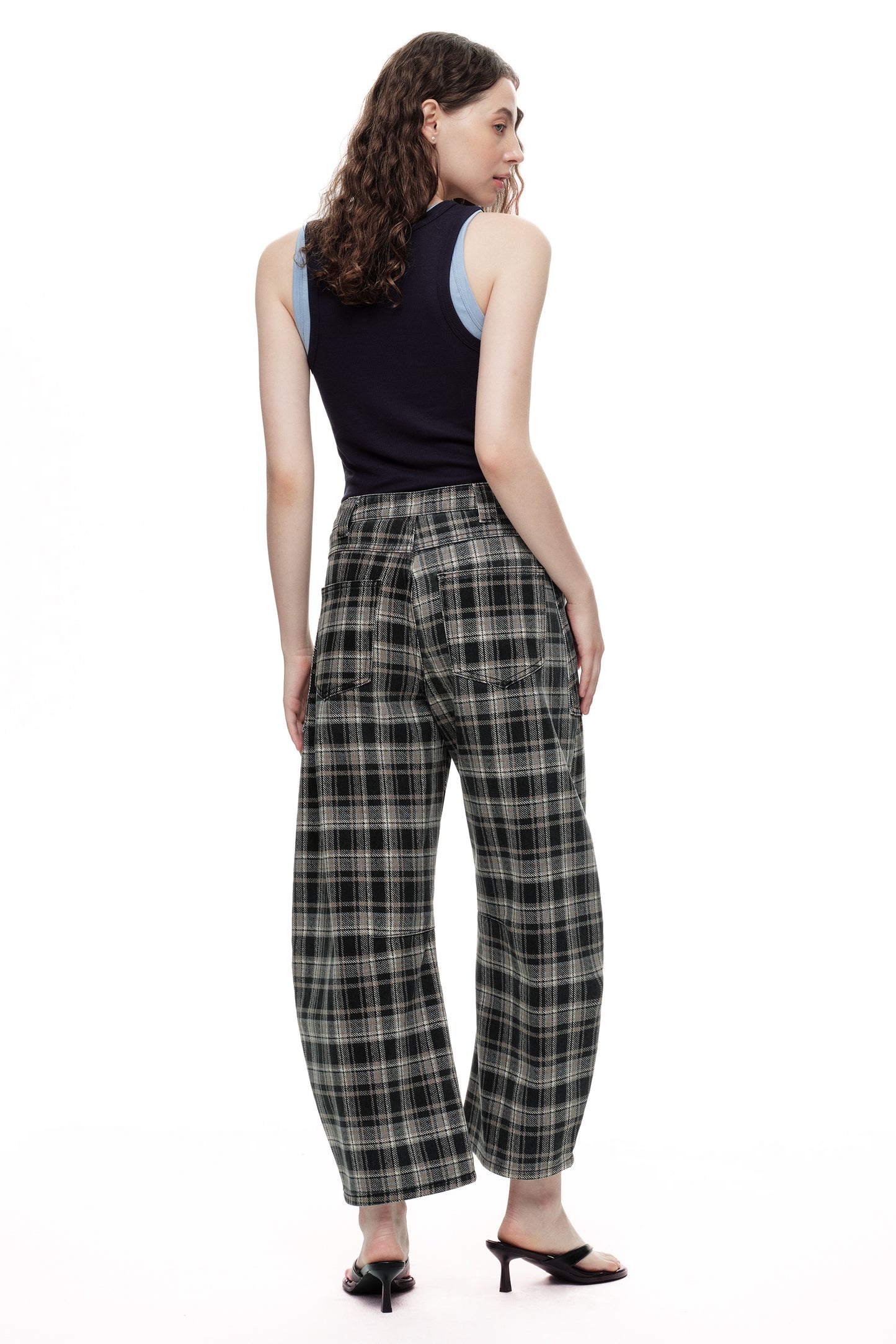 Baggy Bohemia Mid Rise Barrel Print Pants OSOX011
