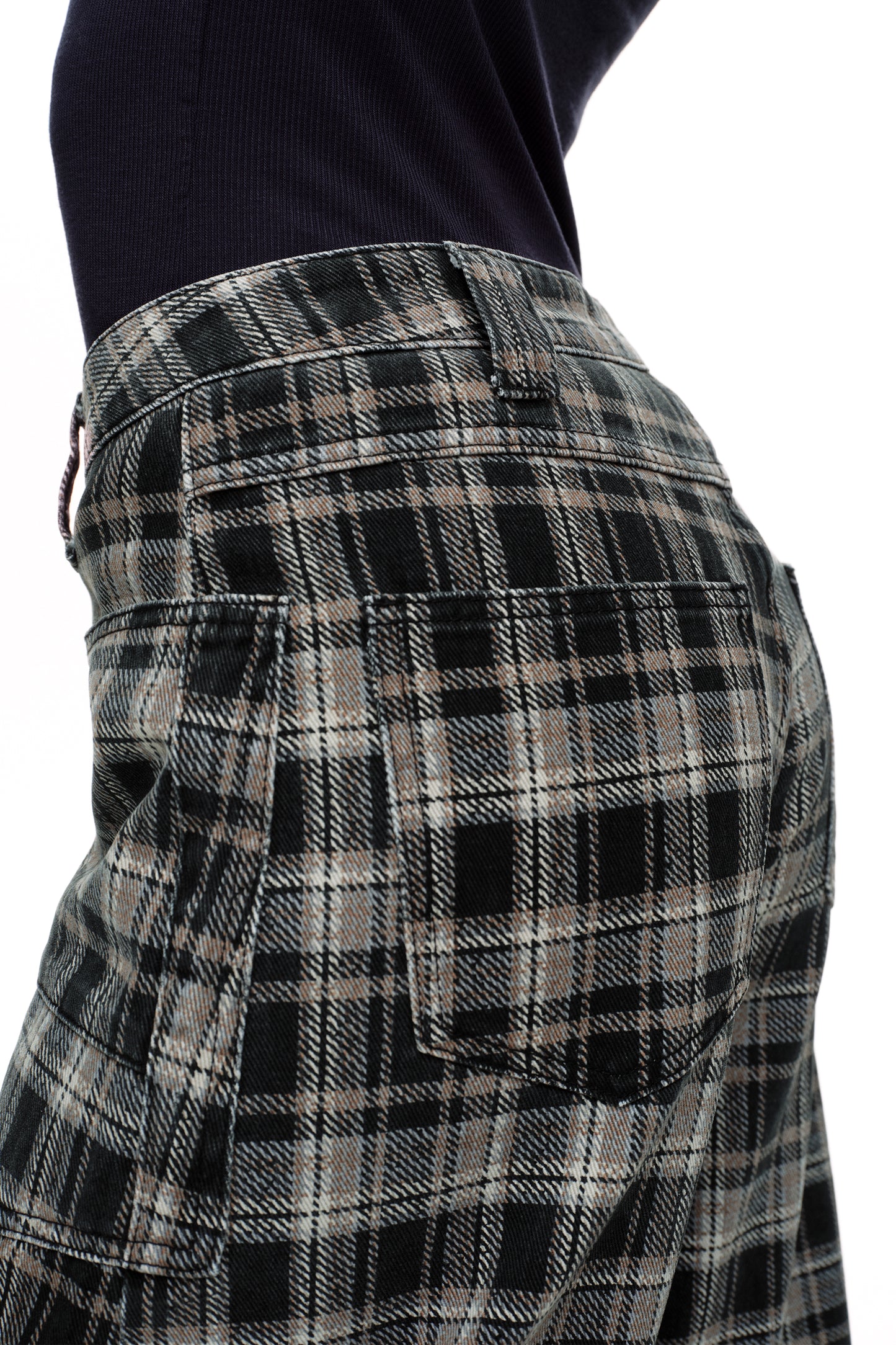 Baggy Bohemia Mid Rise Barrel Print Pants OSOX011