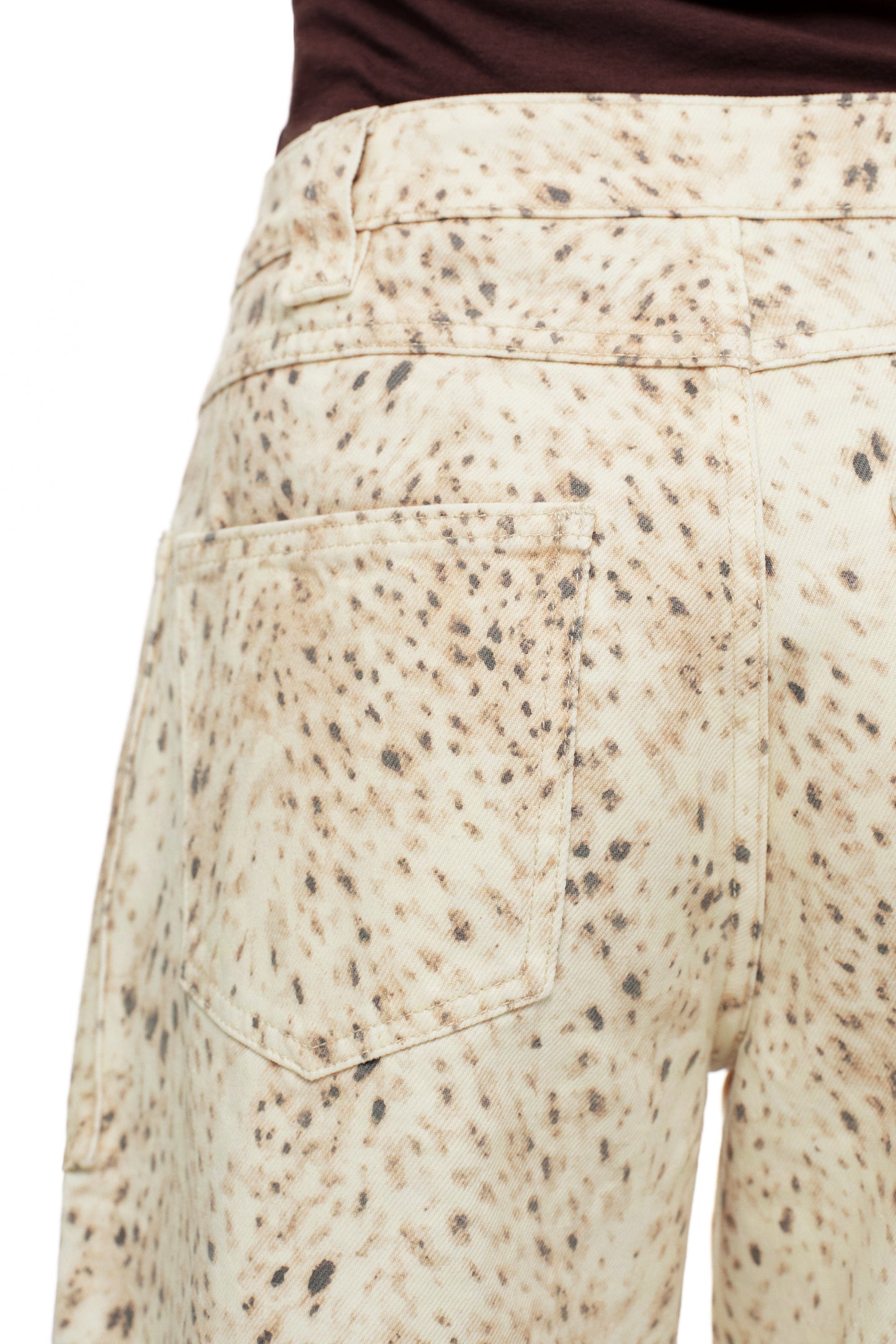 Baggy Bohemia Mid Rise Barrel Print Pants OSOX011