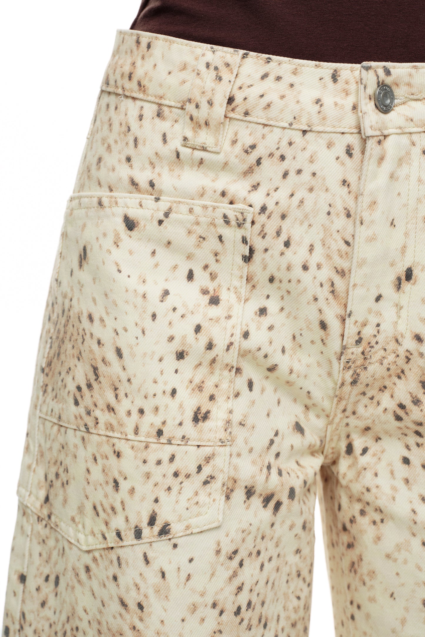 Baggy Bohemia Mid Rise Barrel Print Pants OSOX011