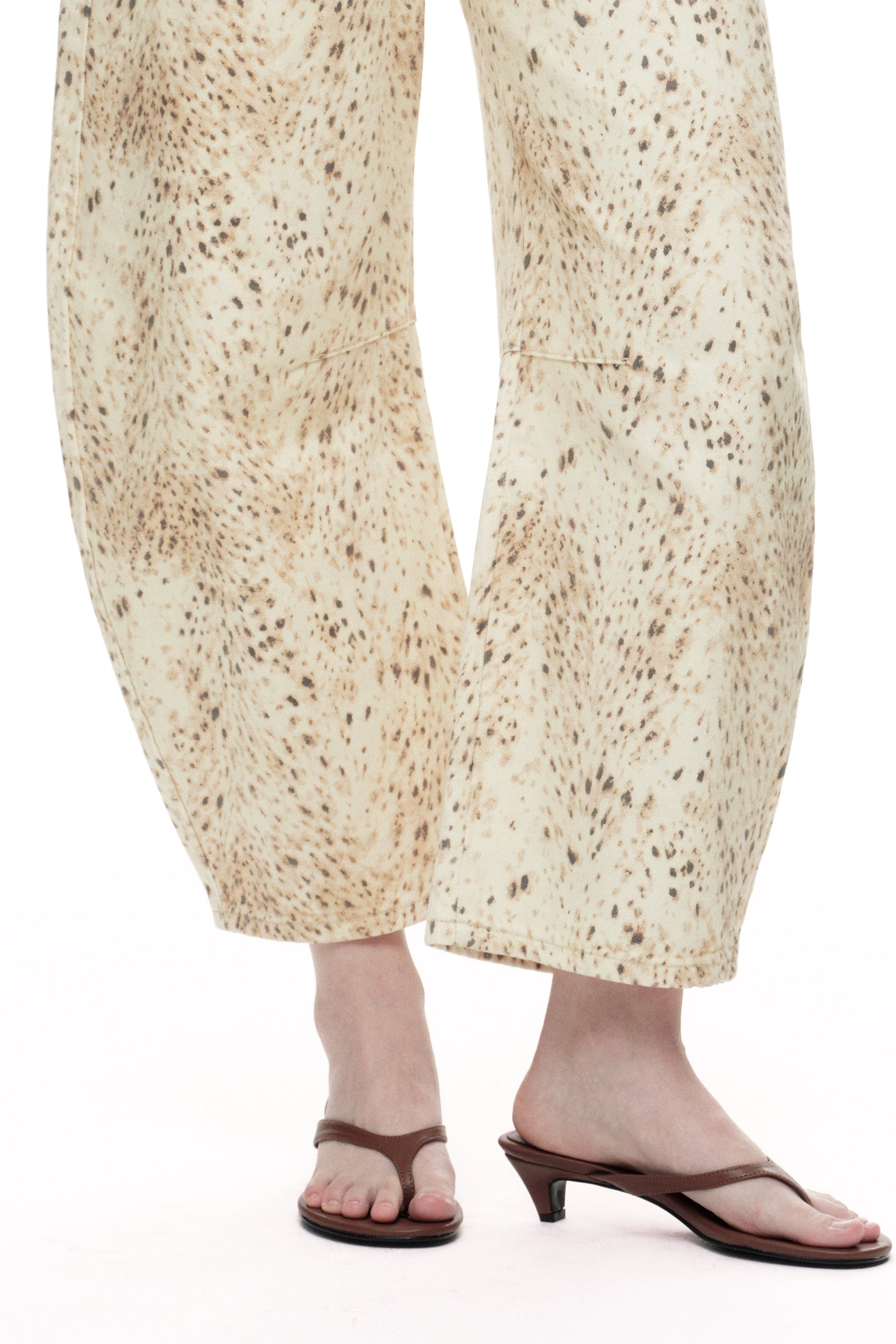 Baggy Bohemia Mid Rise Barrel Print Pants OSOX011