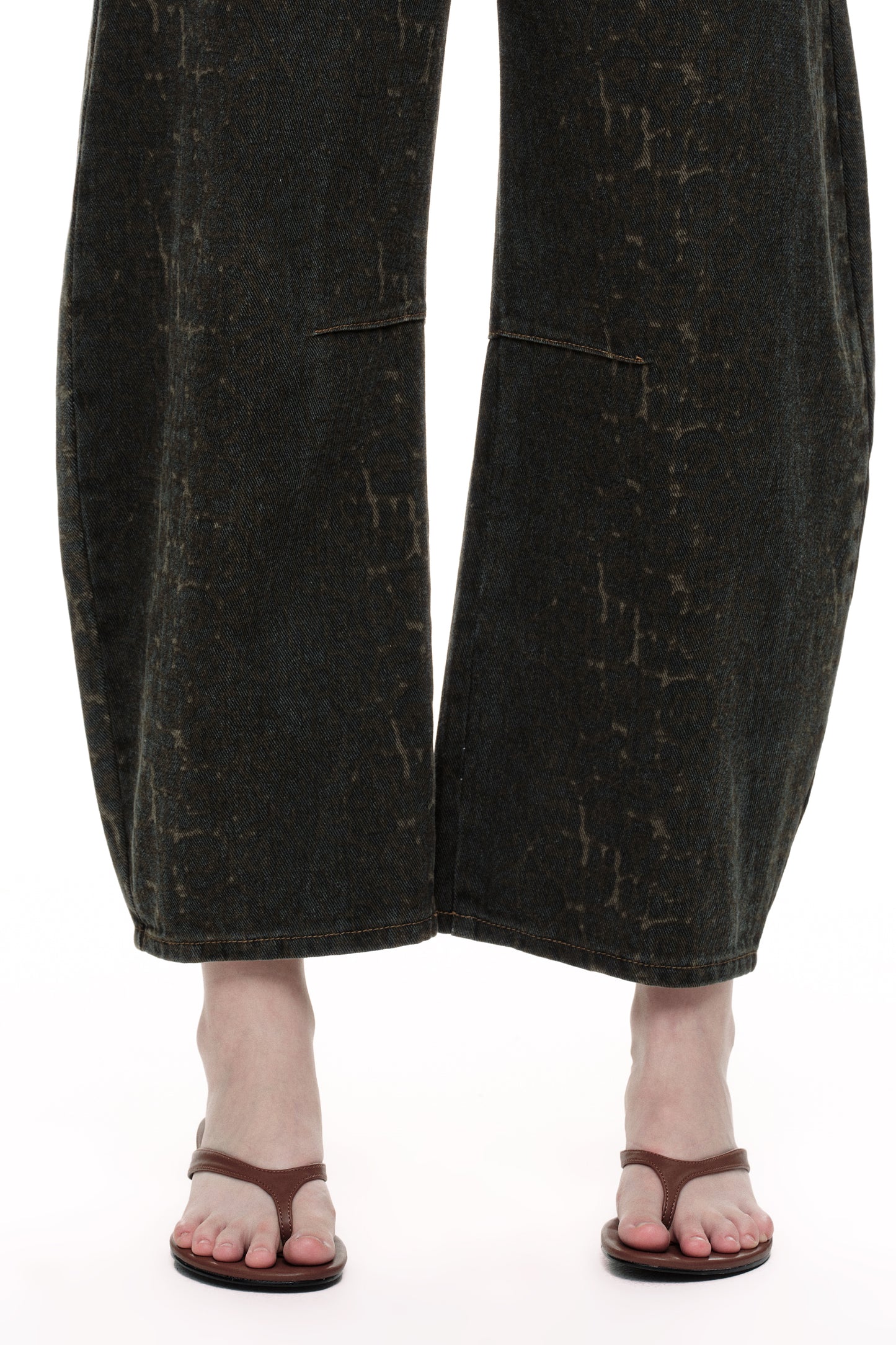 Baggy Bohemia Mid Rise Barrel Print Pants OSOX011