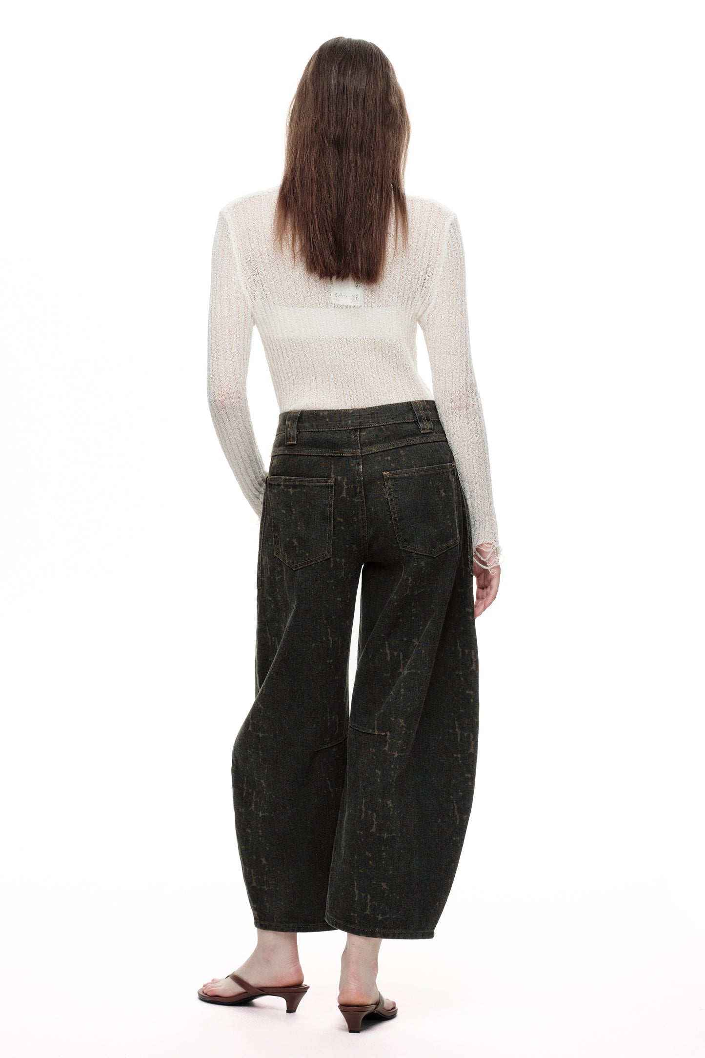 Baggy Bohemia Mid Rise Barrel Print Pants OSOX011