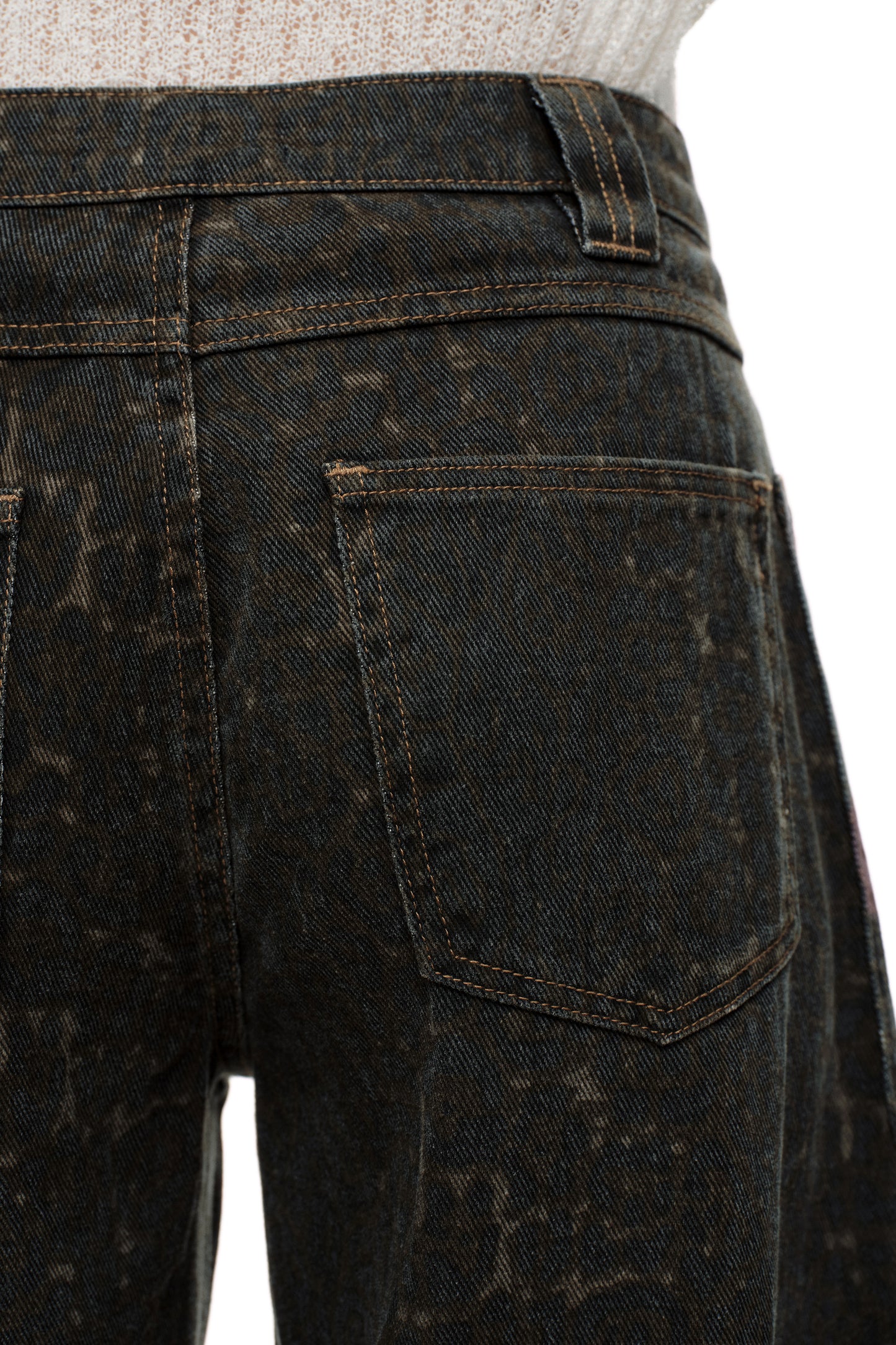 Baggy Bohemia Mid Rise Barrel Print Pants OSOX011