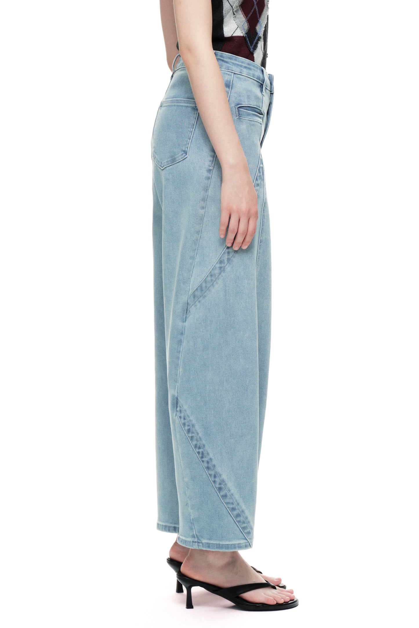 High Rise Barrel Denim Jeans OSOX013EC