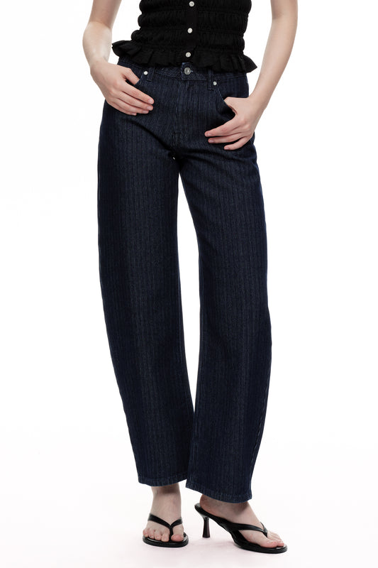 Mid Rise Barrel  Denim Jeans OSOX024