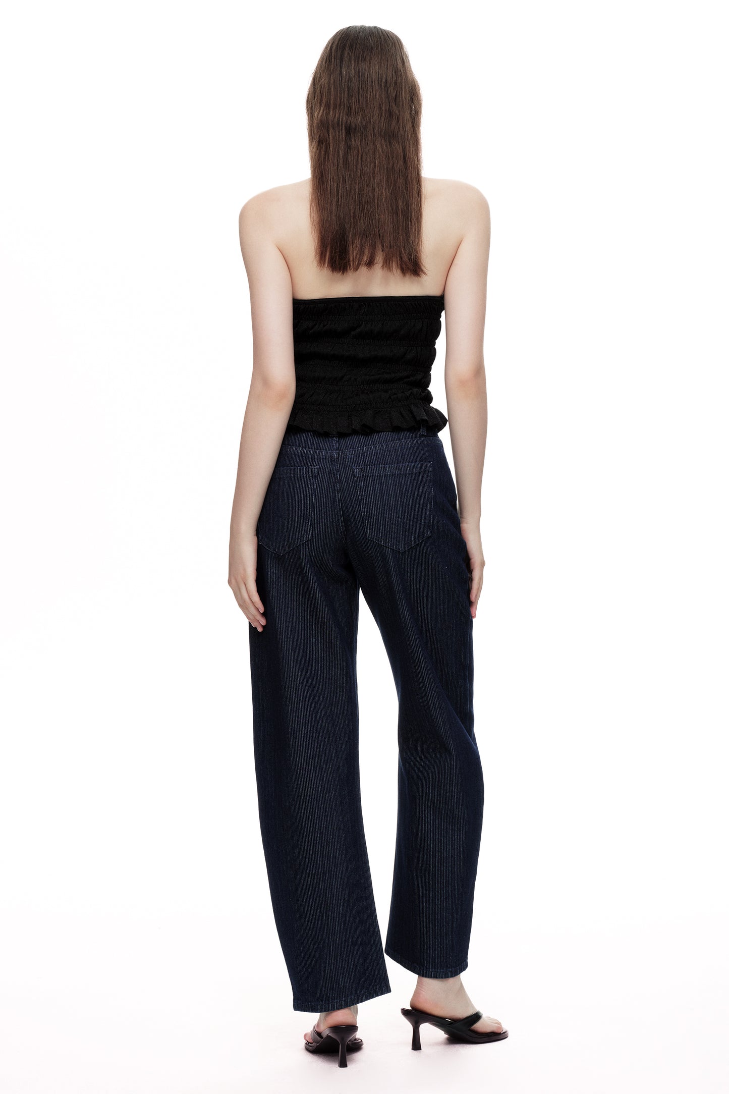 Mid Rise Barrel  Denim Jeans OSOX024