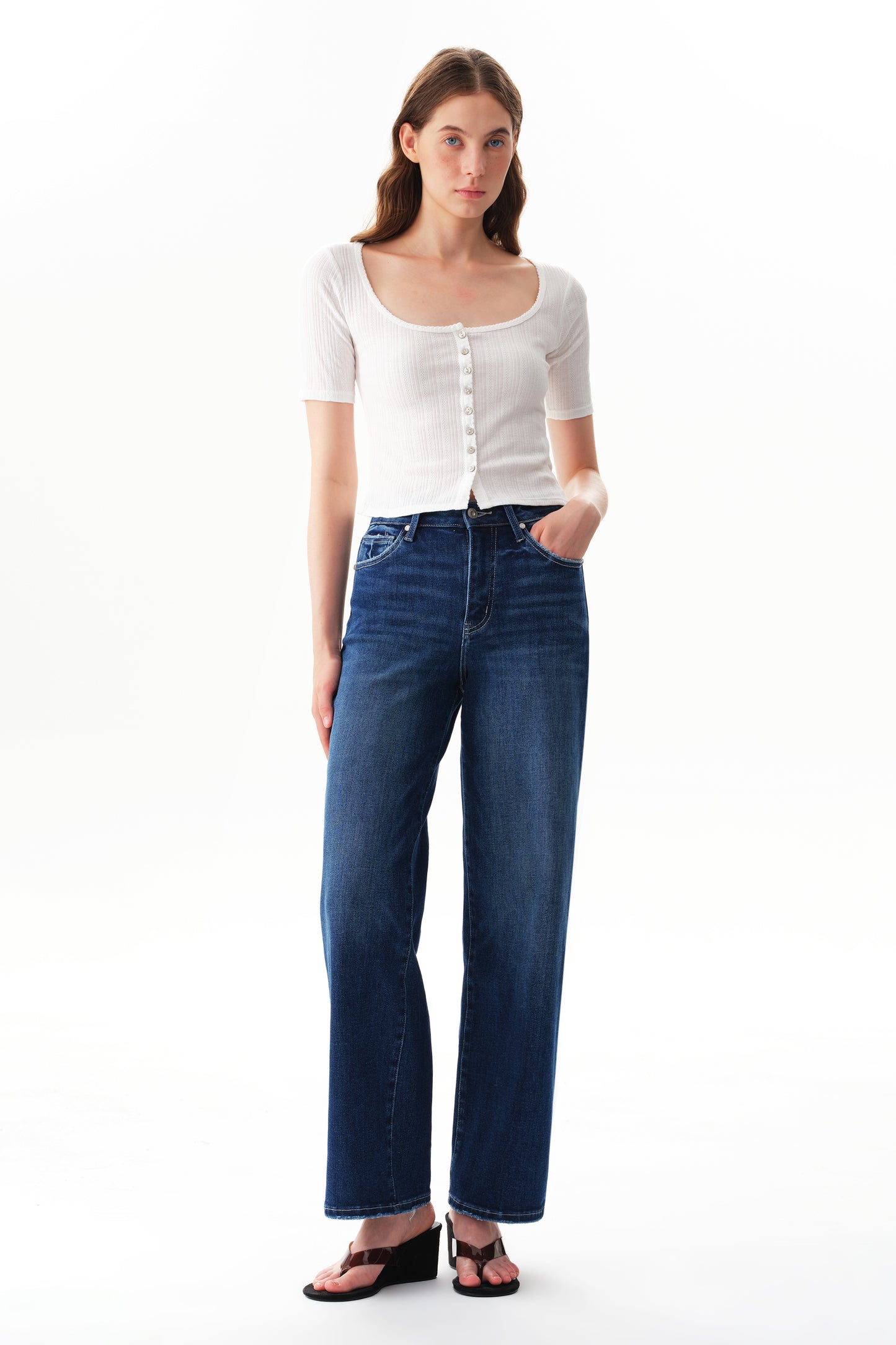 High Waist Loose Baggy Relaxed Tapered Jeans OST5024