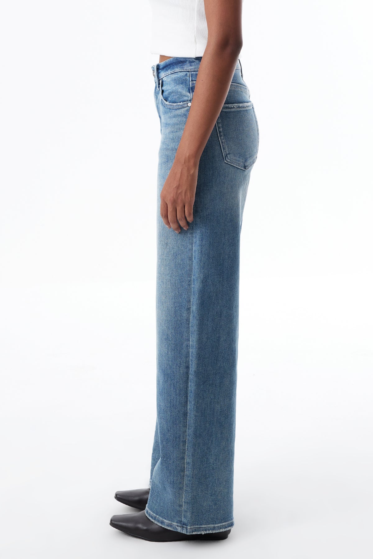 High Rise Relaxed Straight Denim Jeans OST5024