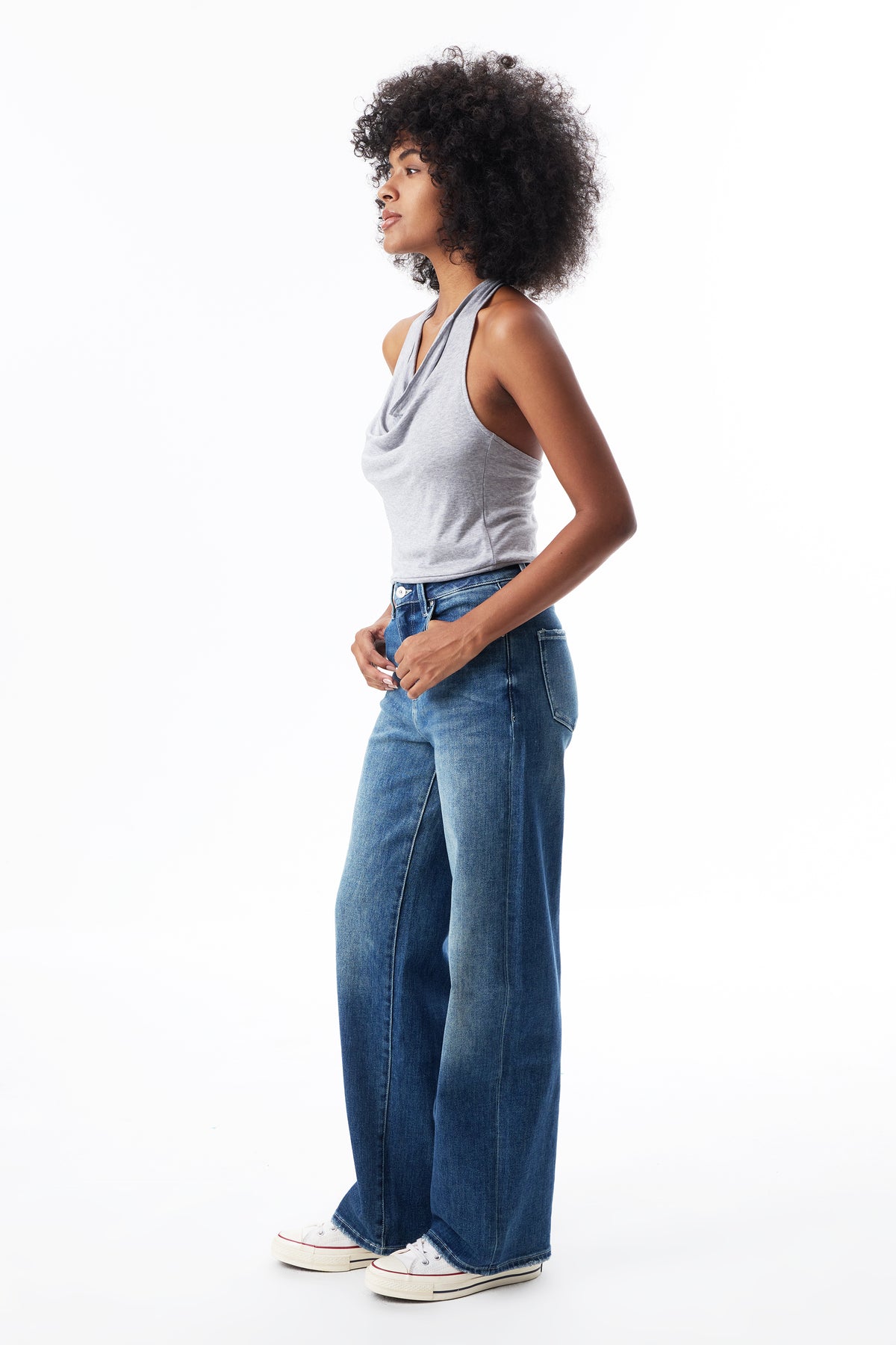 High Waist Loose Baggy Relaxed Tapered Jeans OST5024
