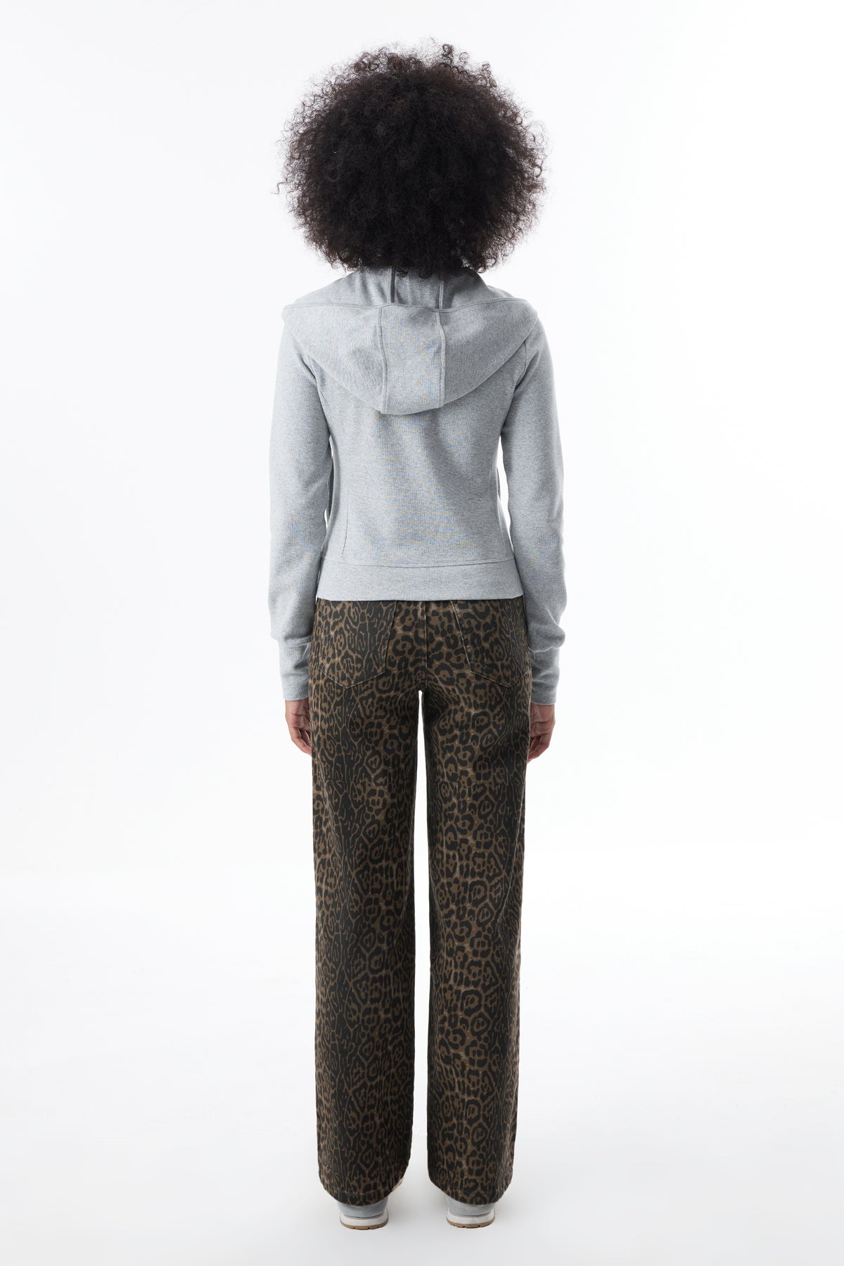High Rise Relaxed Straight Leopard Print Pants OST5028
