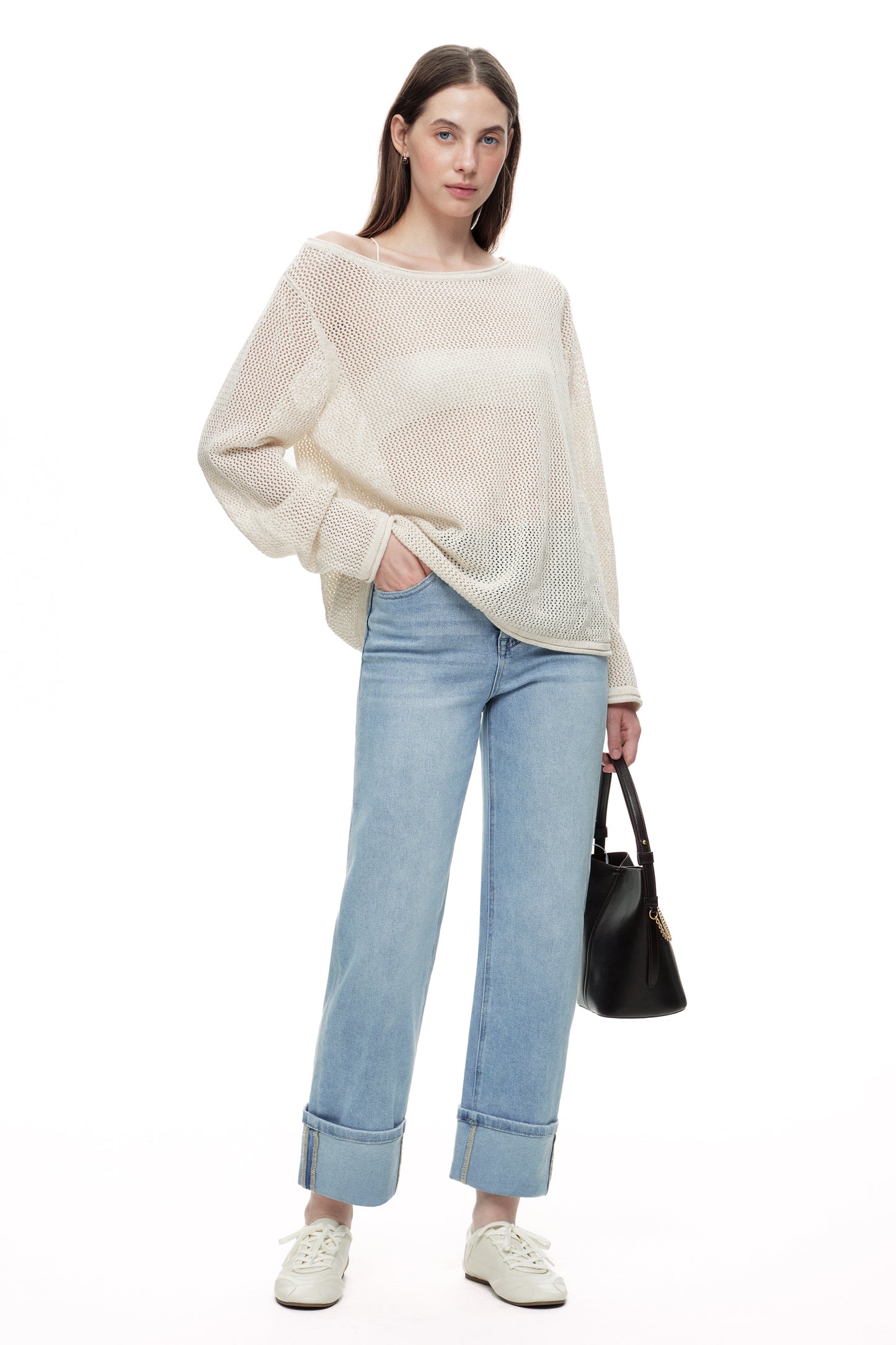 HIGH RISE STRAIGHT DENIM JEANS OST5030
