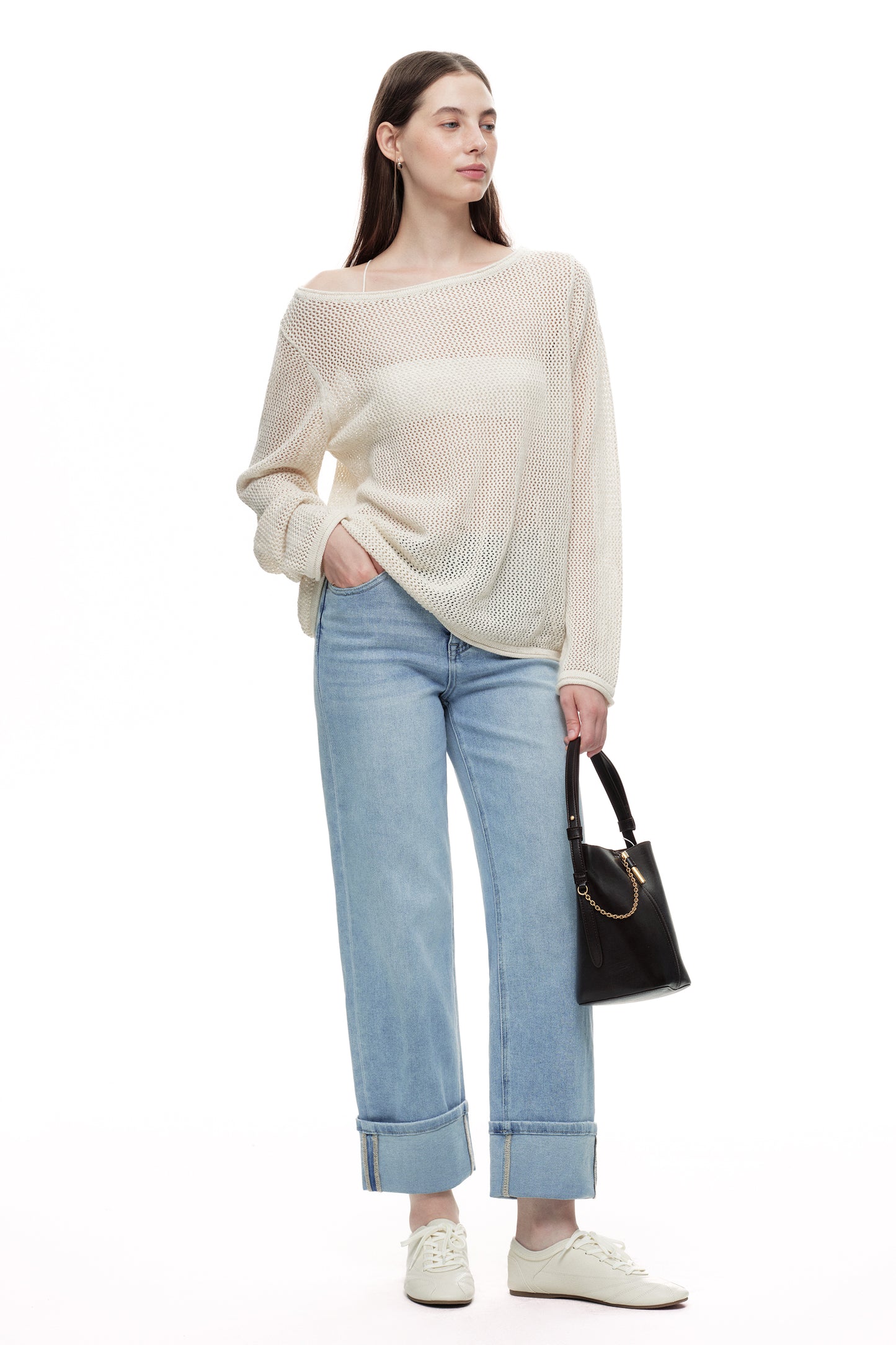 HIGH RISE STRAIGHT DENIM JEANS OST5030