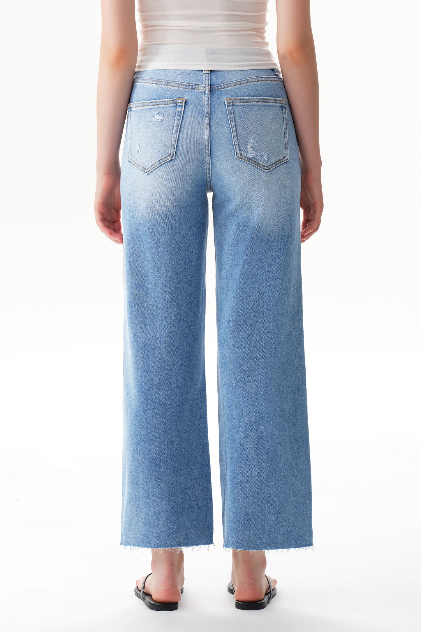 High Rise Ankle Straight Leg Jeans OST5032EC