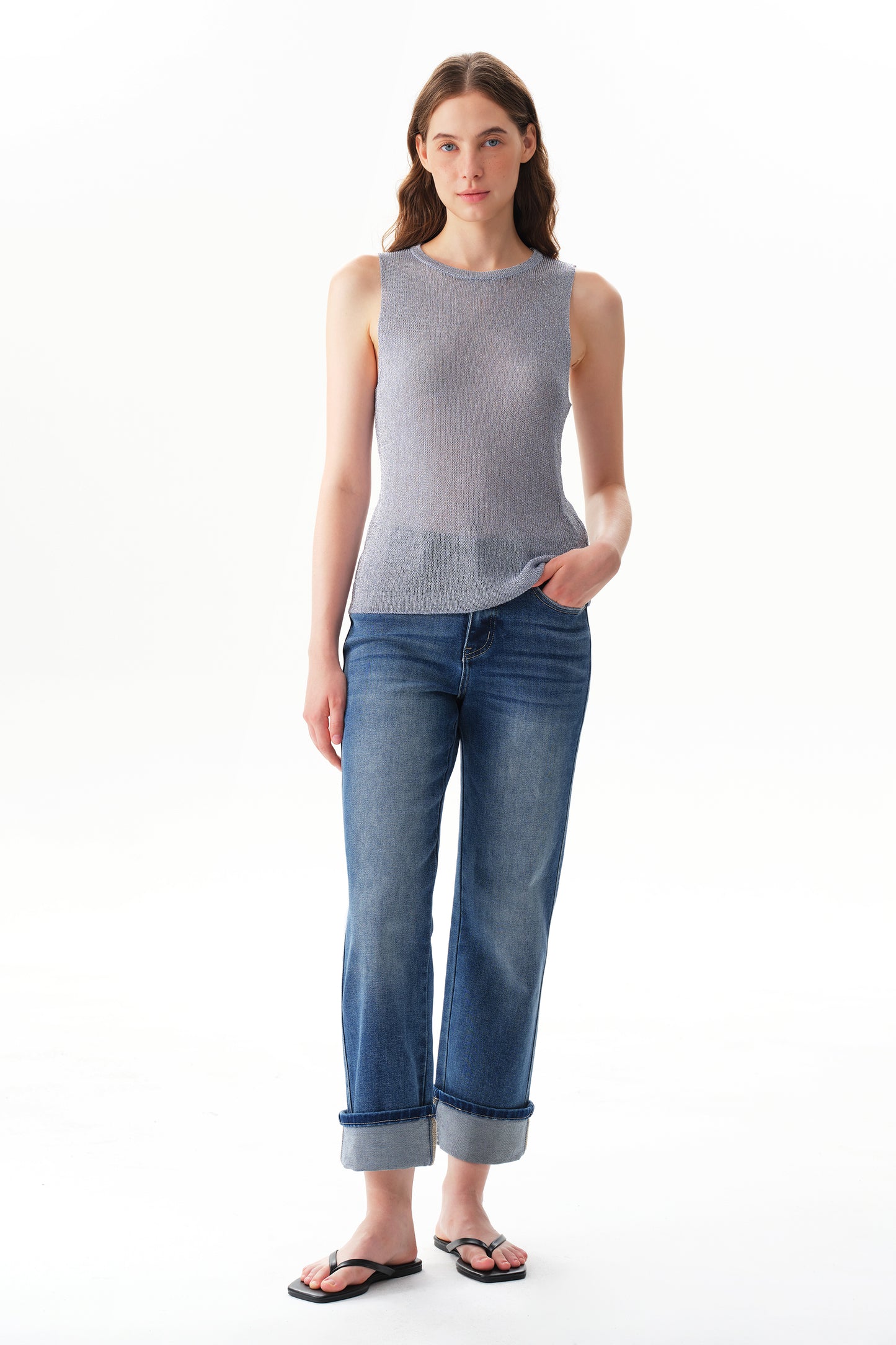 High Rise Relaxed Straight Jeans OST5033