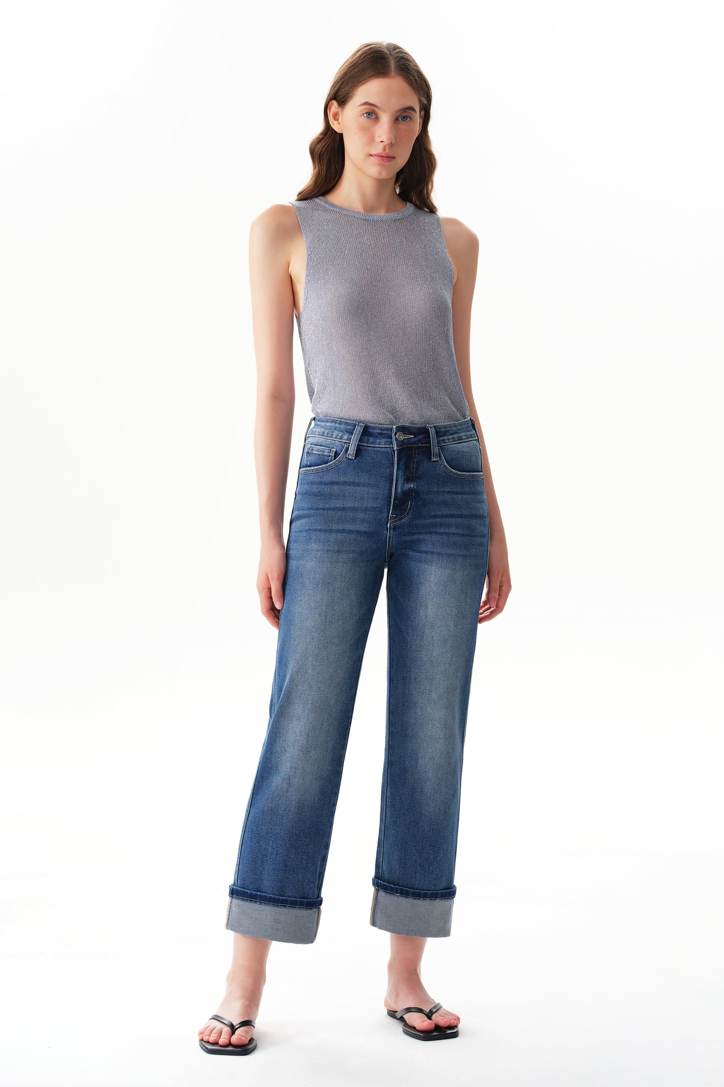 High Rise Relaxed Straight Jeans OST5033