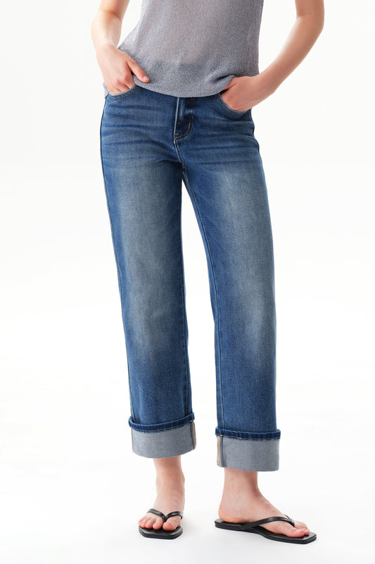 High Rise Relaxed Straight Jeans OST5033