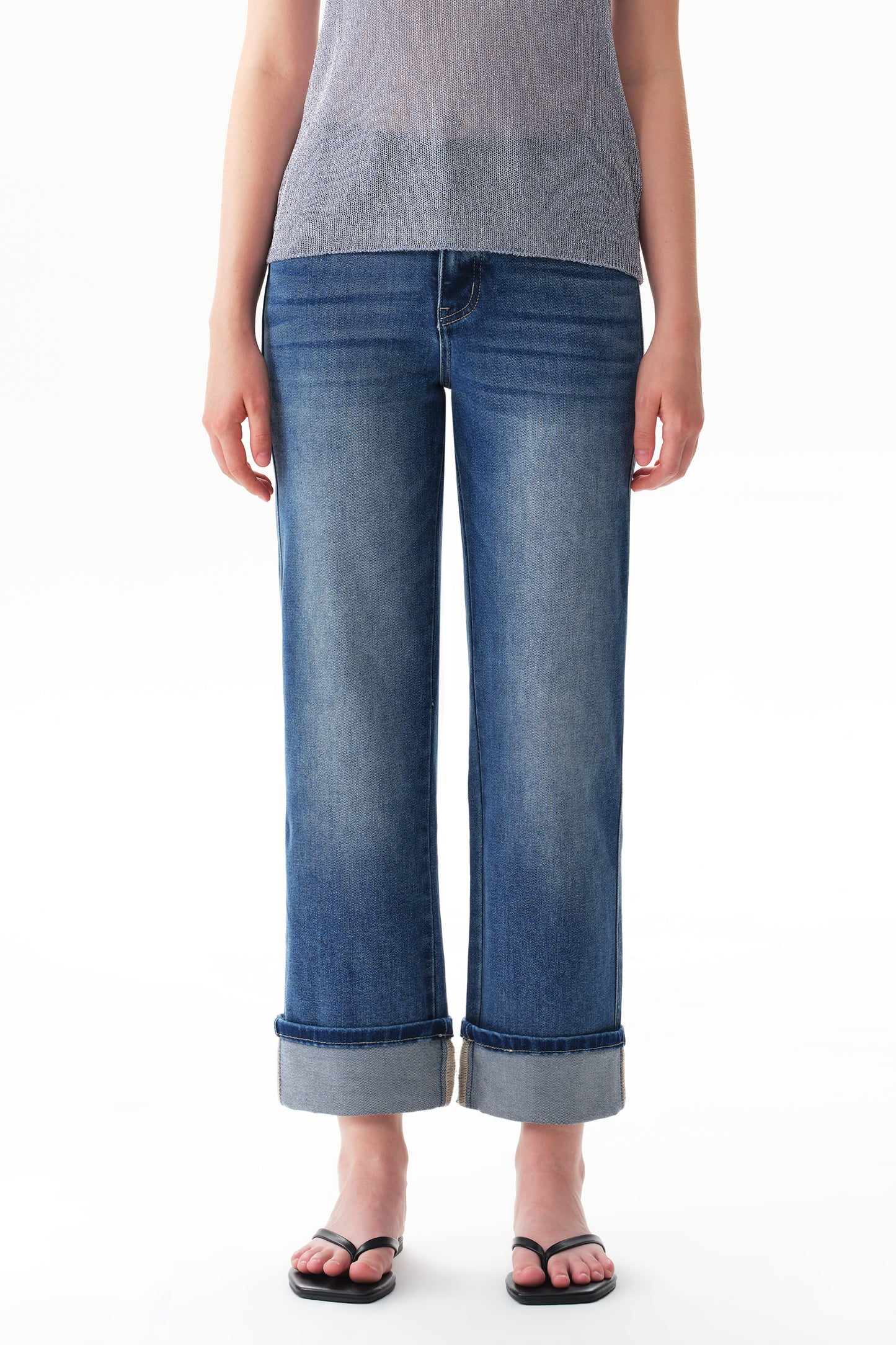 High Rise Relaxed Straight Jeans OST5033