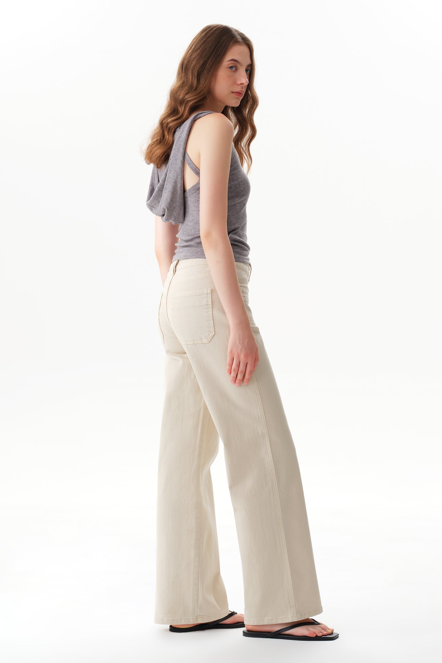 Mid Rise Straight Pants OST5068