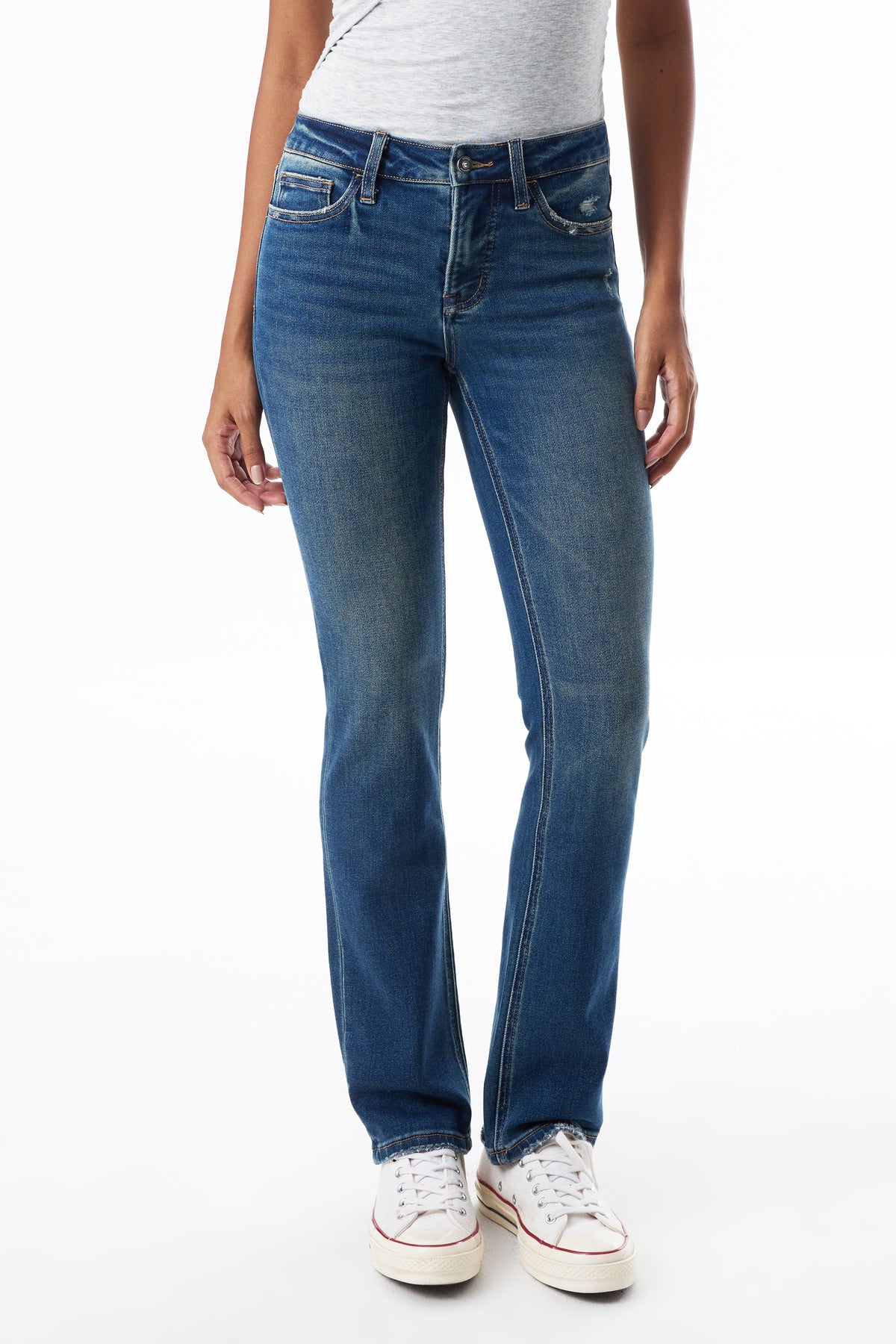 Mid Rise Straight Denim Jeans OSTM5001EC
