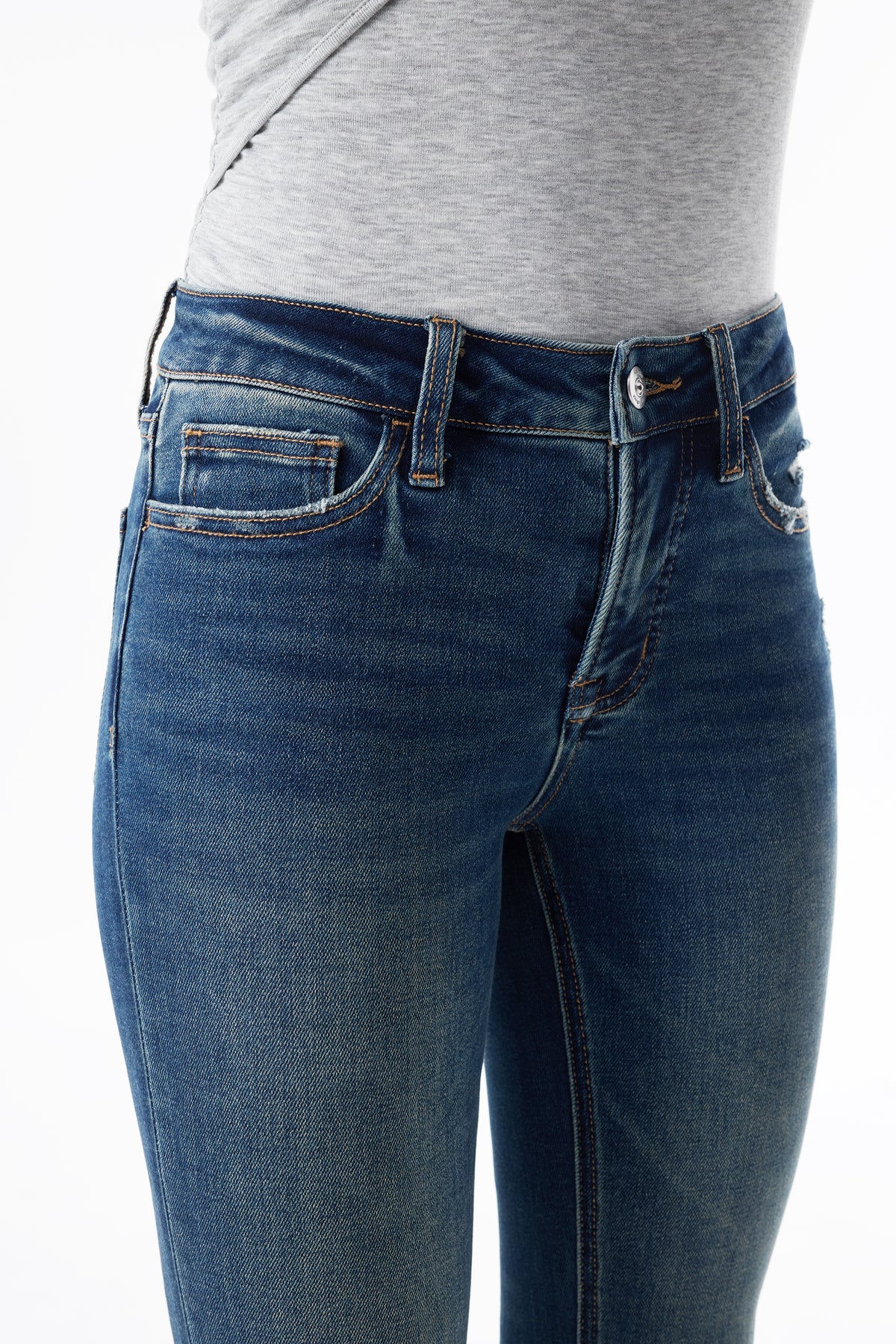 Mid Rise Straight Denim Jeans OSTM5001EC