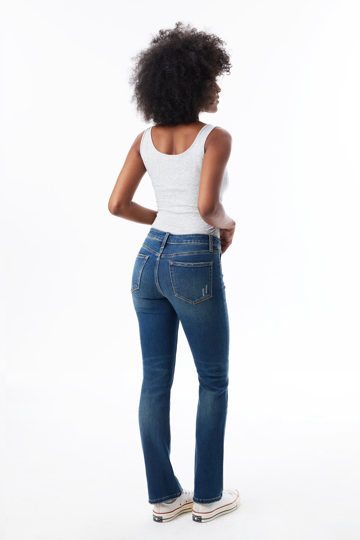 Mid Rise Straight Denim Jeans OSTM5001EC