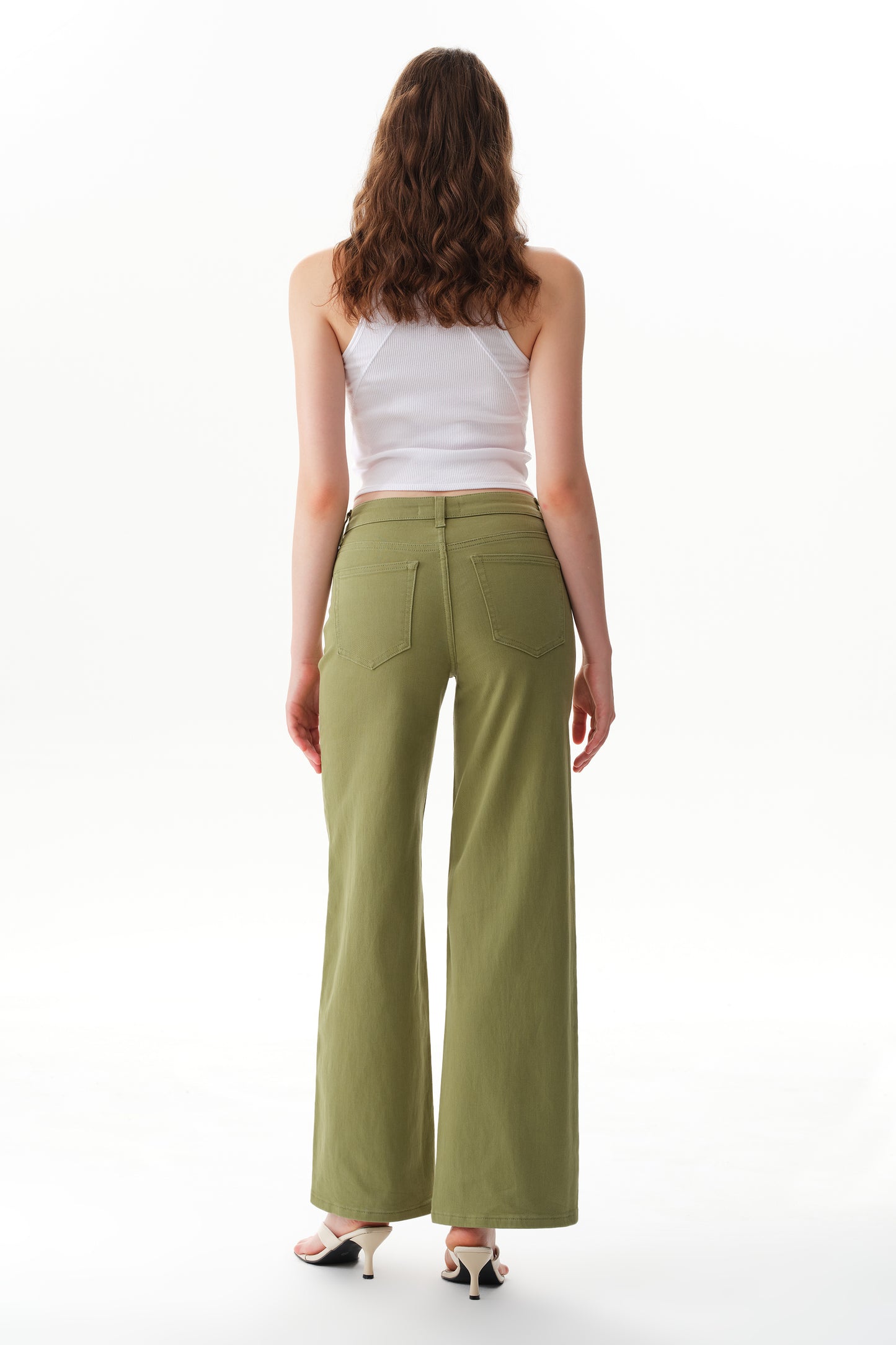 Mid Rise Baggy BBL Wide Leg Denim Jeans OSW8001