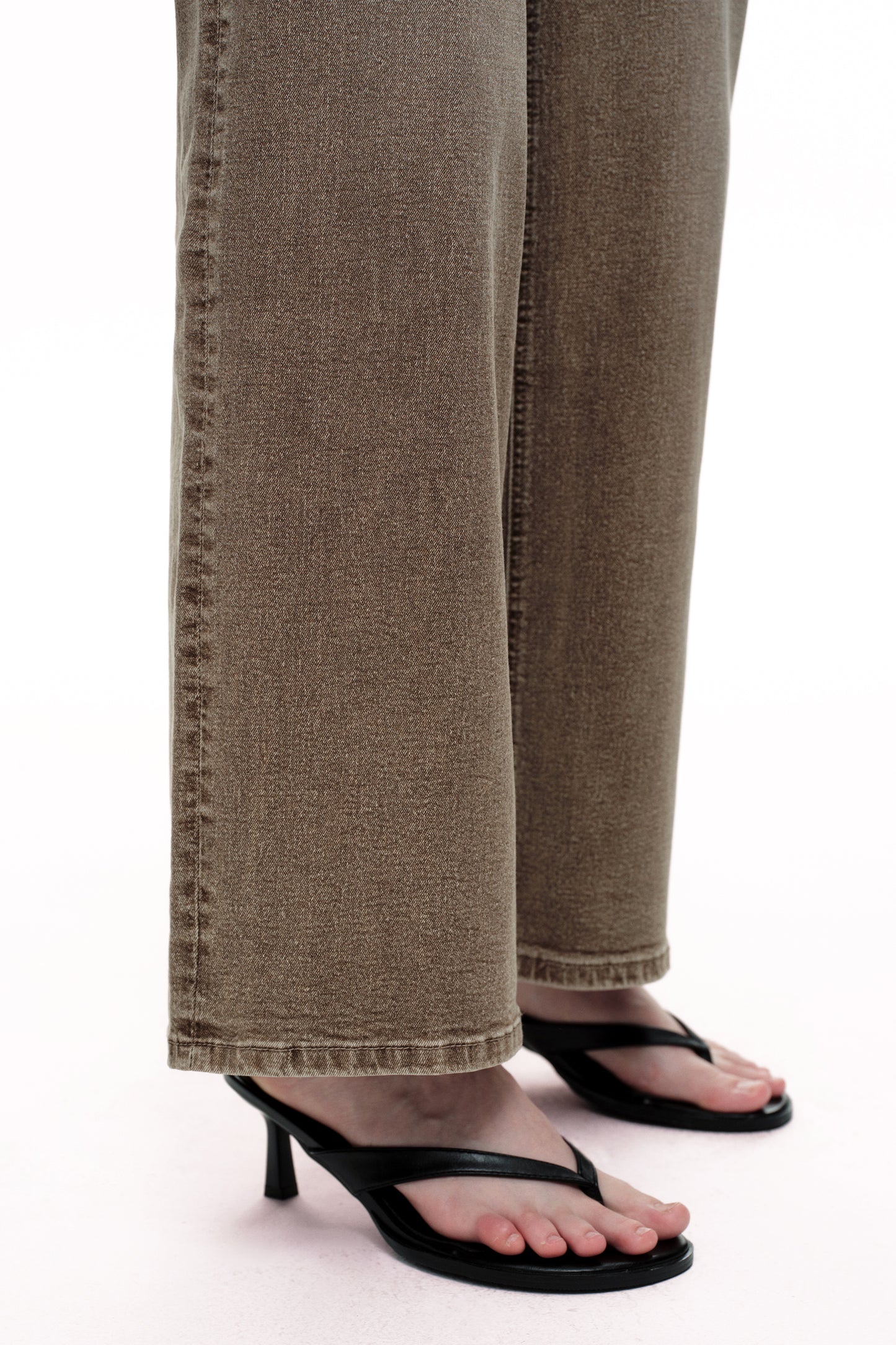 Mid Rise Baggy BBL Wide Leg Denim Jeans OSW8001